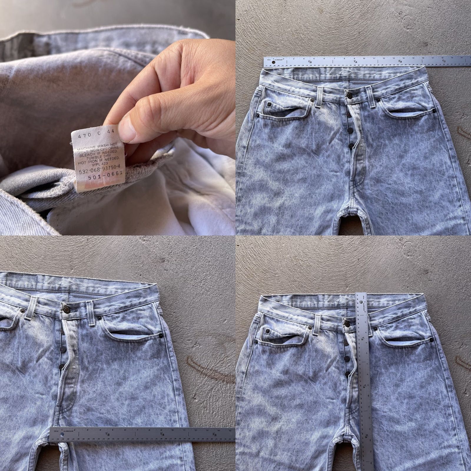 Levi's VINTAGE Levi's 501 Jeans Adult 32x32 Gray Denim Button Fly Straight Men 80s 90s Size US 32 / EU 48 - 8 Thumbnail