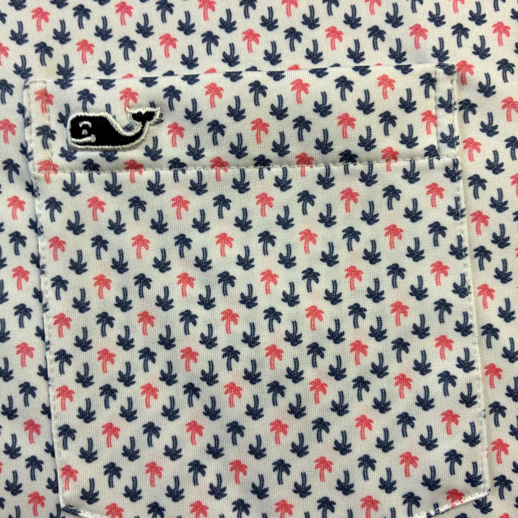 Vineyard Vines Vineyard Vines Polo Shirt Mens XL White All Over Print Golf Performance Shirt Short Sleeve Collared Buttoned Logo Casual Activewear Size US XL / EU 56 / 4 - 4 Thumbnail