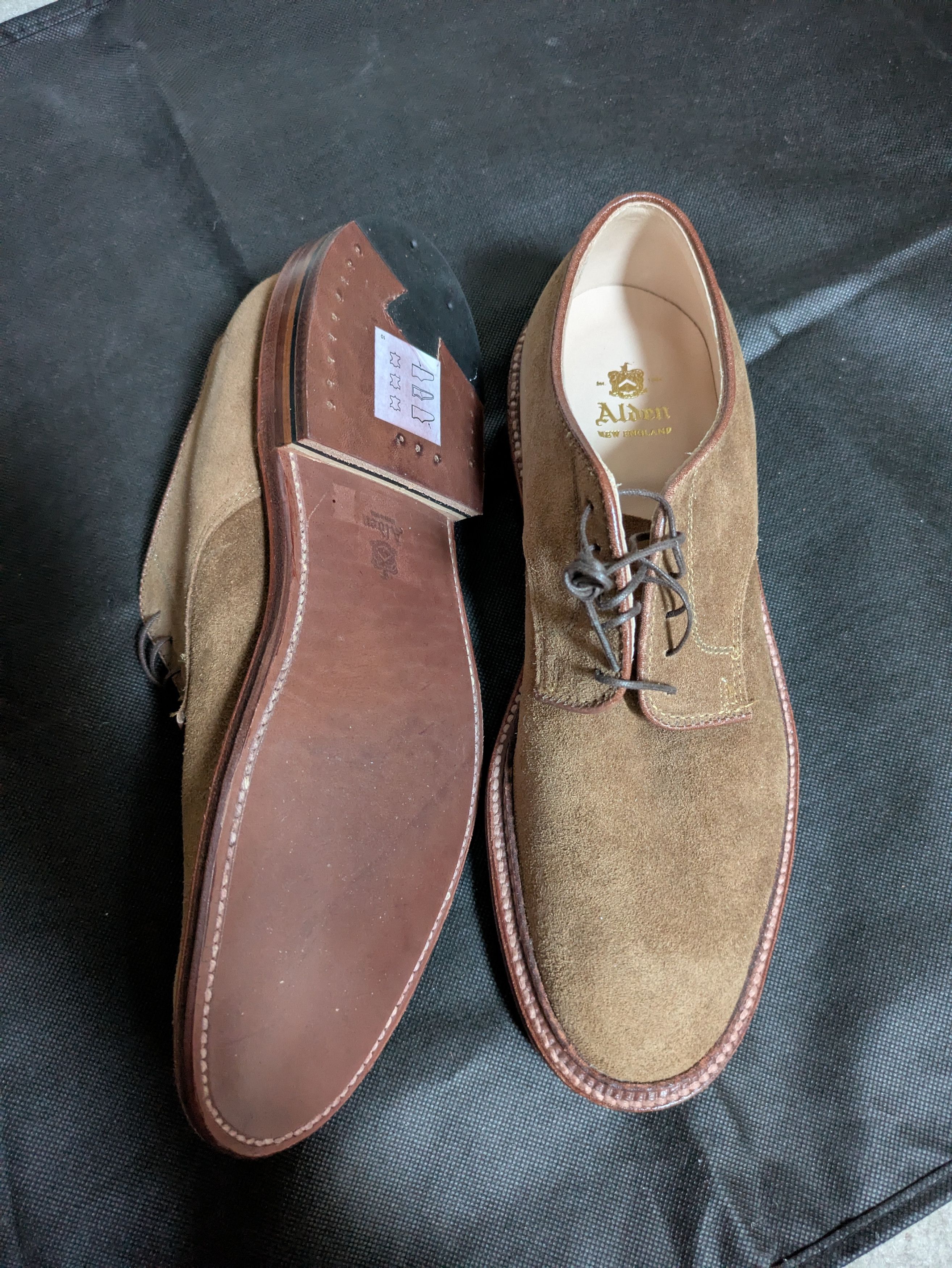 Alden Alden Plain Toe Blucher in Snuff Suede, 8D Size US 8 / EU 41 - 3 Thumbnail
