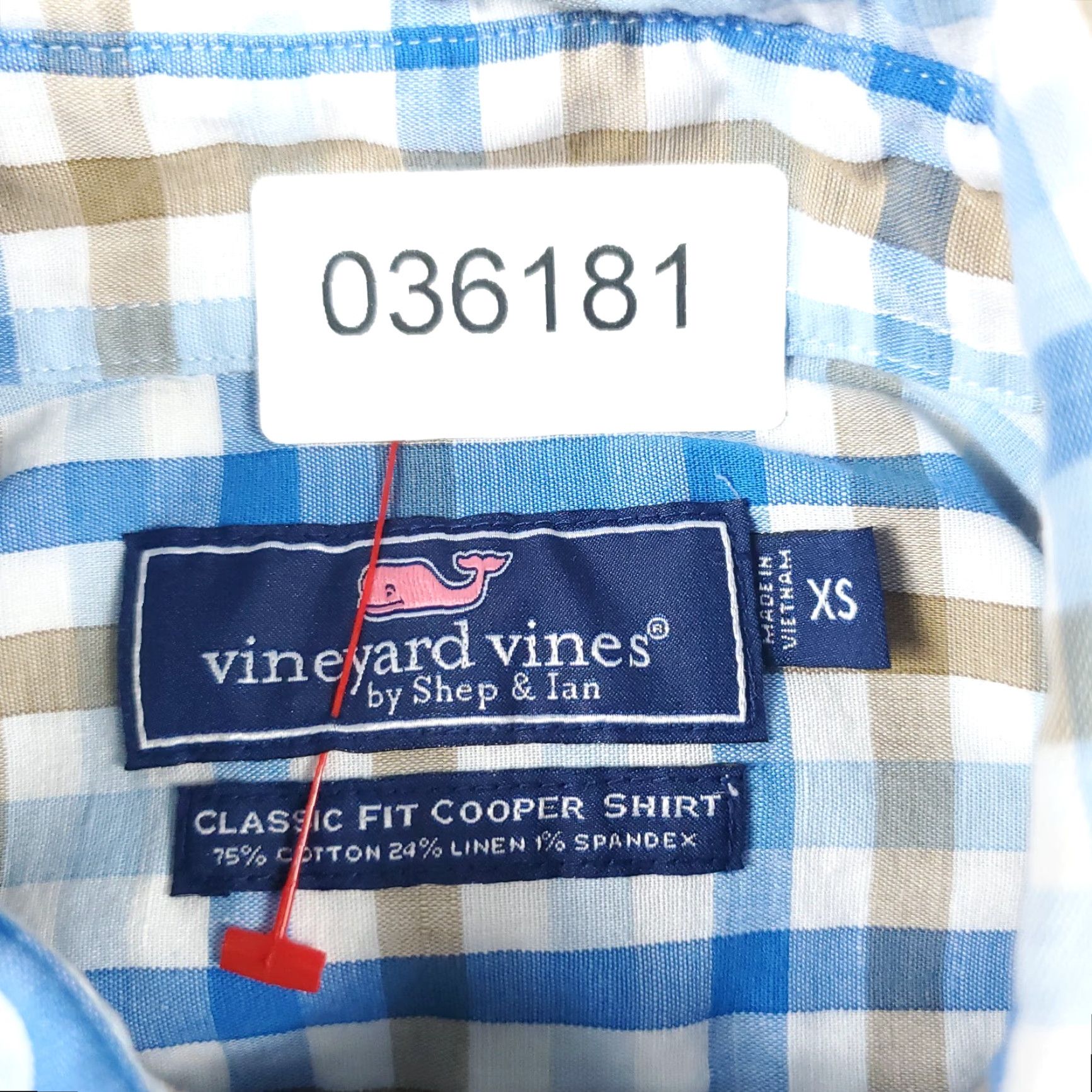 Vineyard Vines VINEYARD VINES Shirt Mens XS Blue Check Button-Up Long Sleeve Casual Size US XS / EU 42 / 0 - 6 Thumbnail