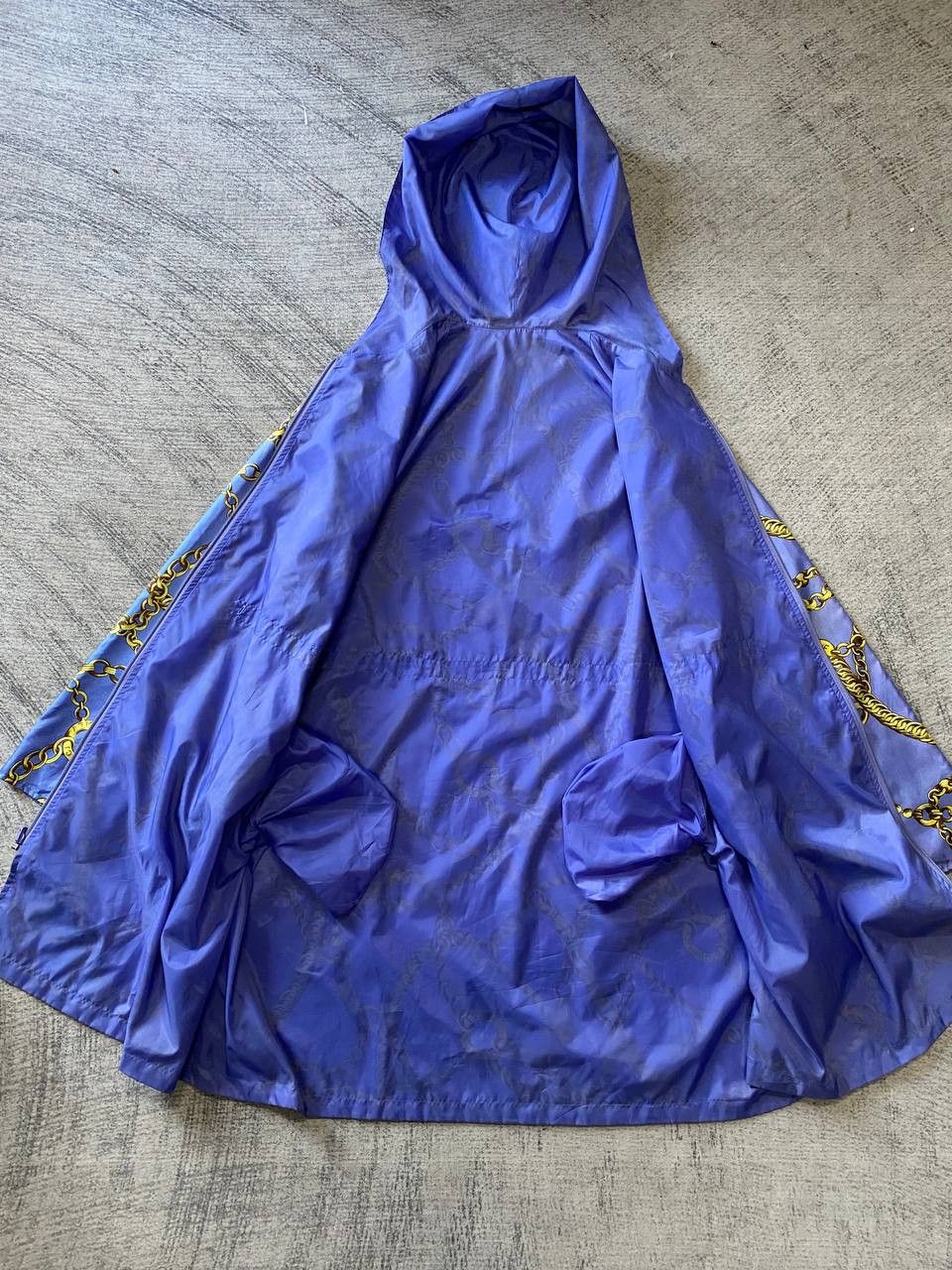 Fiorucci × Vintage Vtg Fiorucci Gold Chain Nylon Windbreaker Rain Coat Parka Size XL / US 12-14 / IT 48-50 - 13 Thumbnail