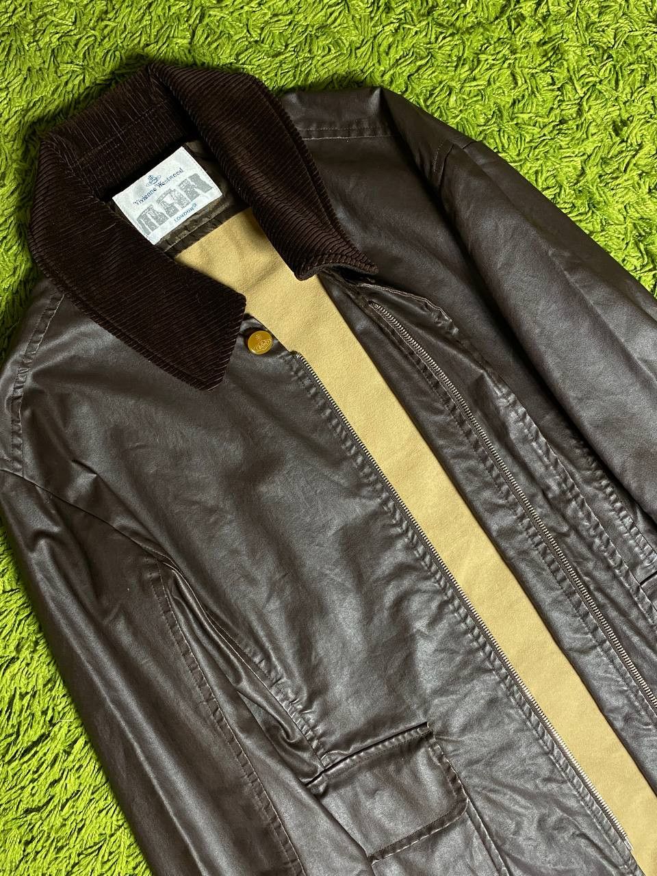 Vivienne Westwood Vivienne Westwood AW 97 Wax Leather Zip Jacket Vintage Y2K Size US XL / EU 56 / 4 - 6 Thumbnail