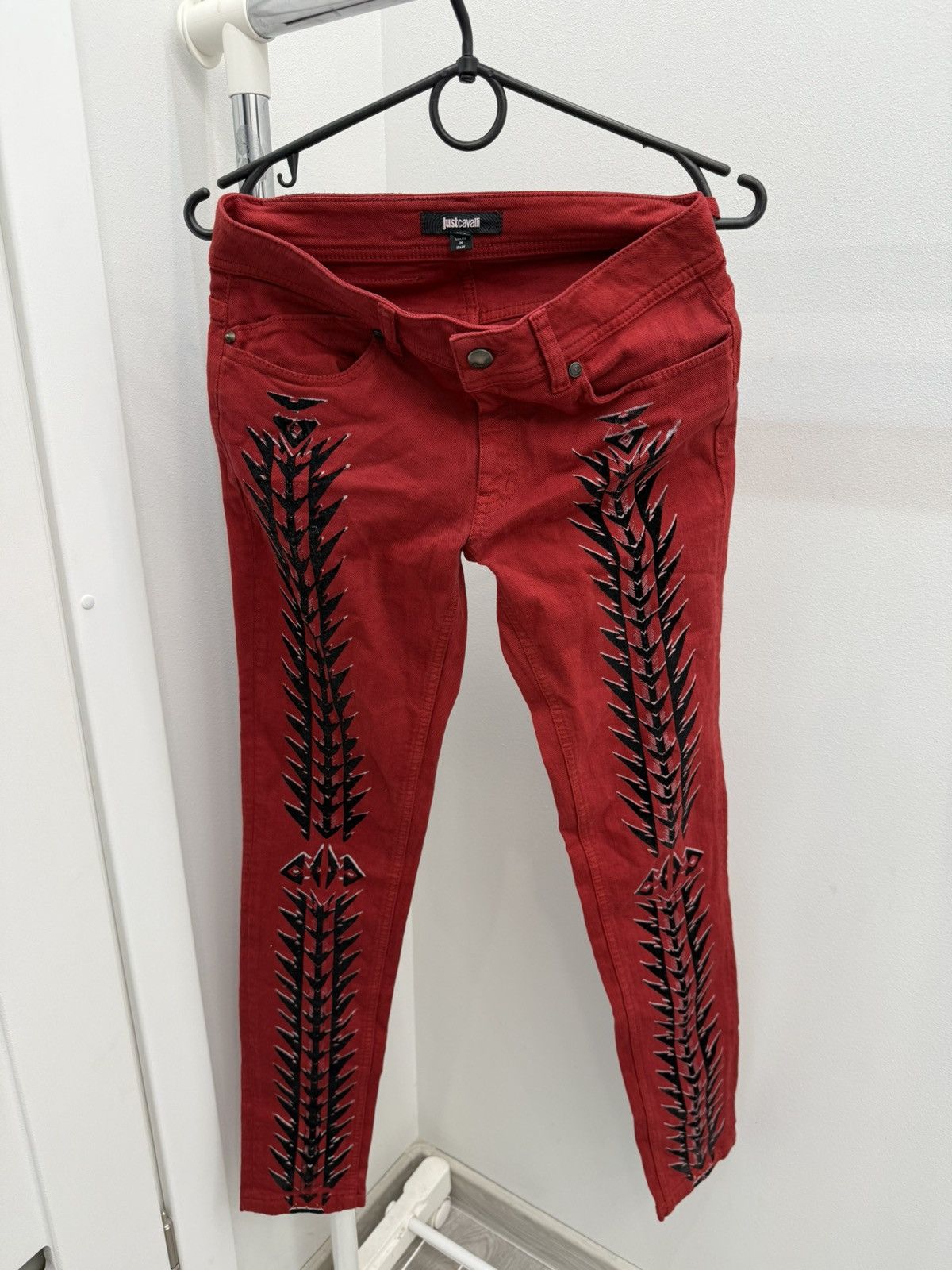 Just Cavalli Just Cavalli Geometric Printed Jeans Denim Pants Size 25" / US 0 / IT 36 - 1 Thumbnail