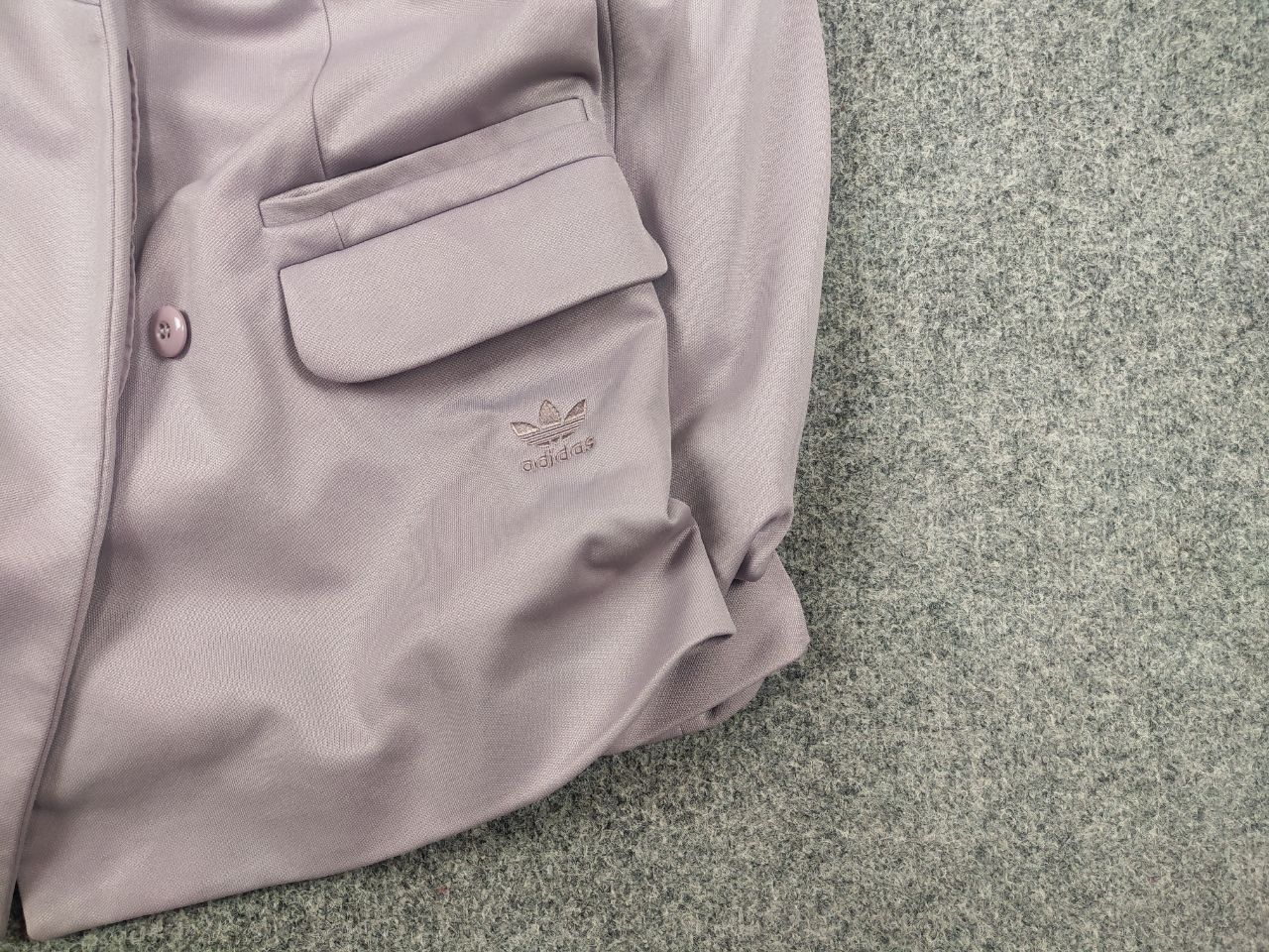Adidas Danielle Cathari lavender asymmetric Blazer jacket