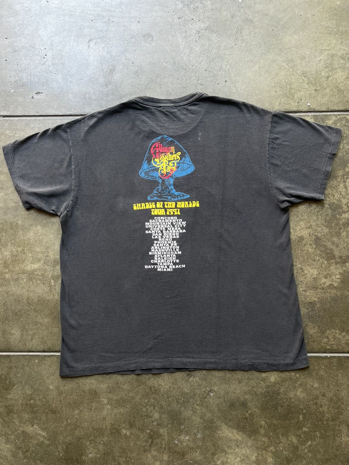 Vintage 1991 Allman Brothers Band Shades Of Two Worlds Tee Shirt Size US XL / EU 56 / 4 - 2 Thumbnail
