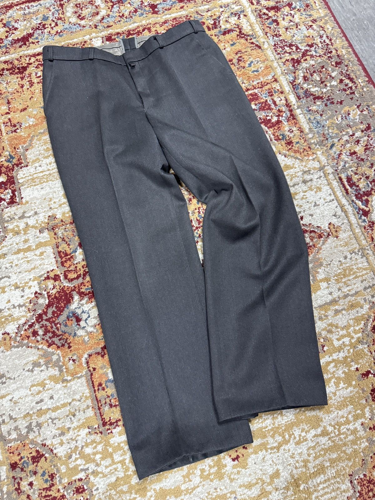 Vintage 1980s Wool Suit Pants Baggy Trousers Blend Balenciaga Rick Size US 36 / EU 52 - 1 Thumbnail