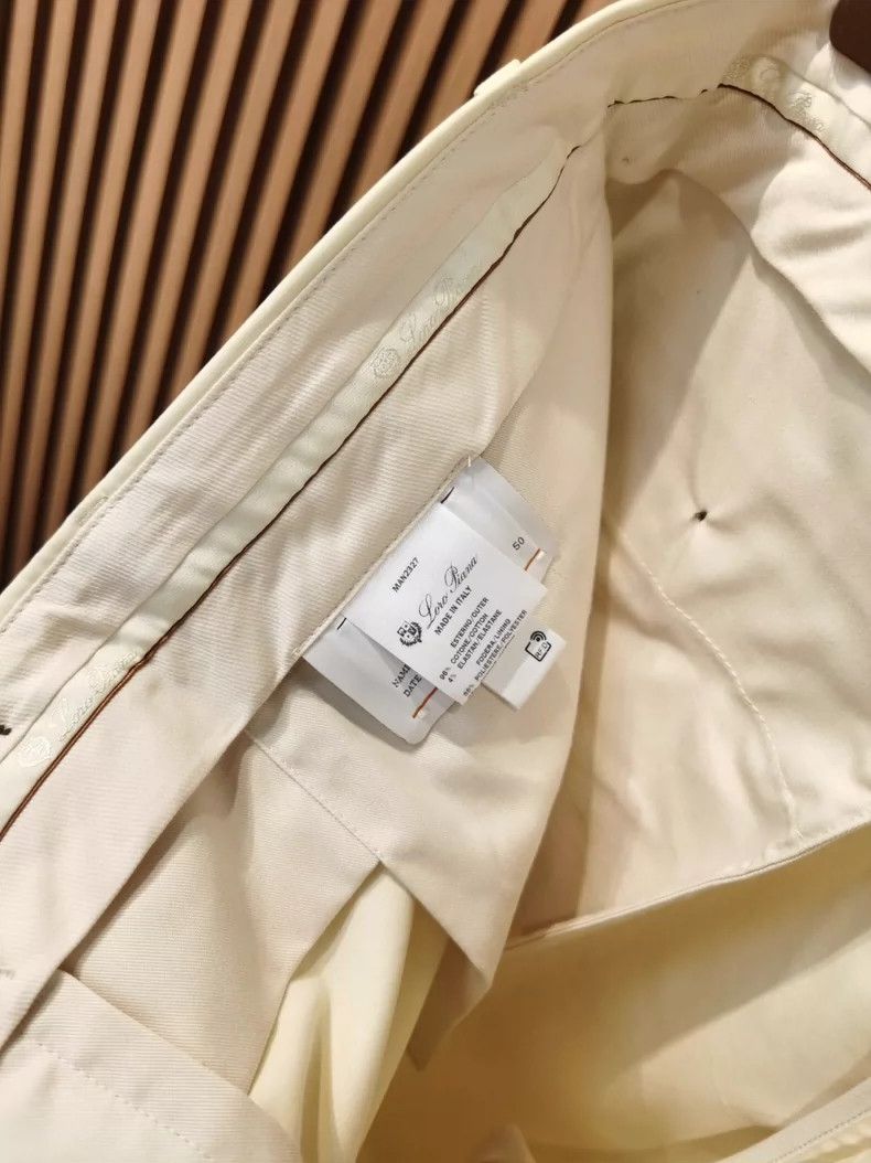Loro Piana LORO PIANA Carlo Men's trousers, white Size US 34 / EU 50 - 6 Thumbnail