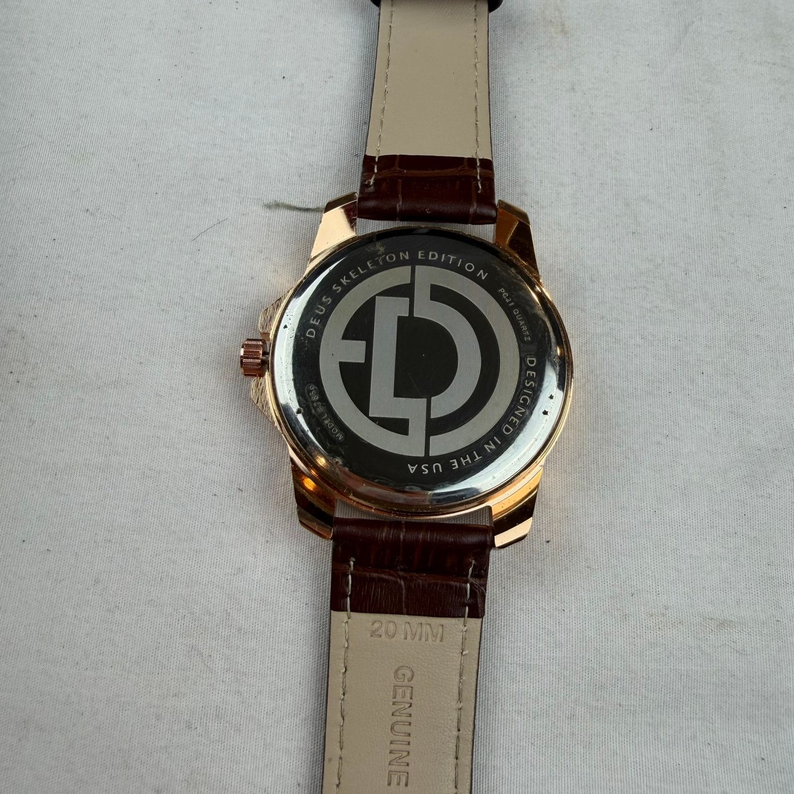 Other Deus Skeleton Edition Rose Gold Watch Brown Leather Size ONE SIZE - 3 Thumbnail