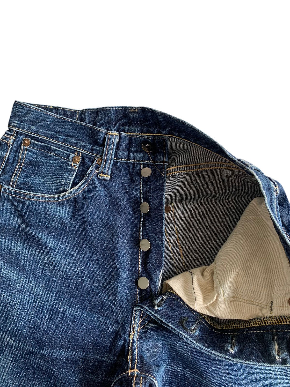 If Six Was Nine × Japanese Brand Unknown Japanese Brand Button fly Mudwash Selvedge Denim Size US 28 / EU 44 - 14 Thumbnail