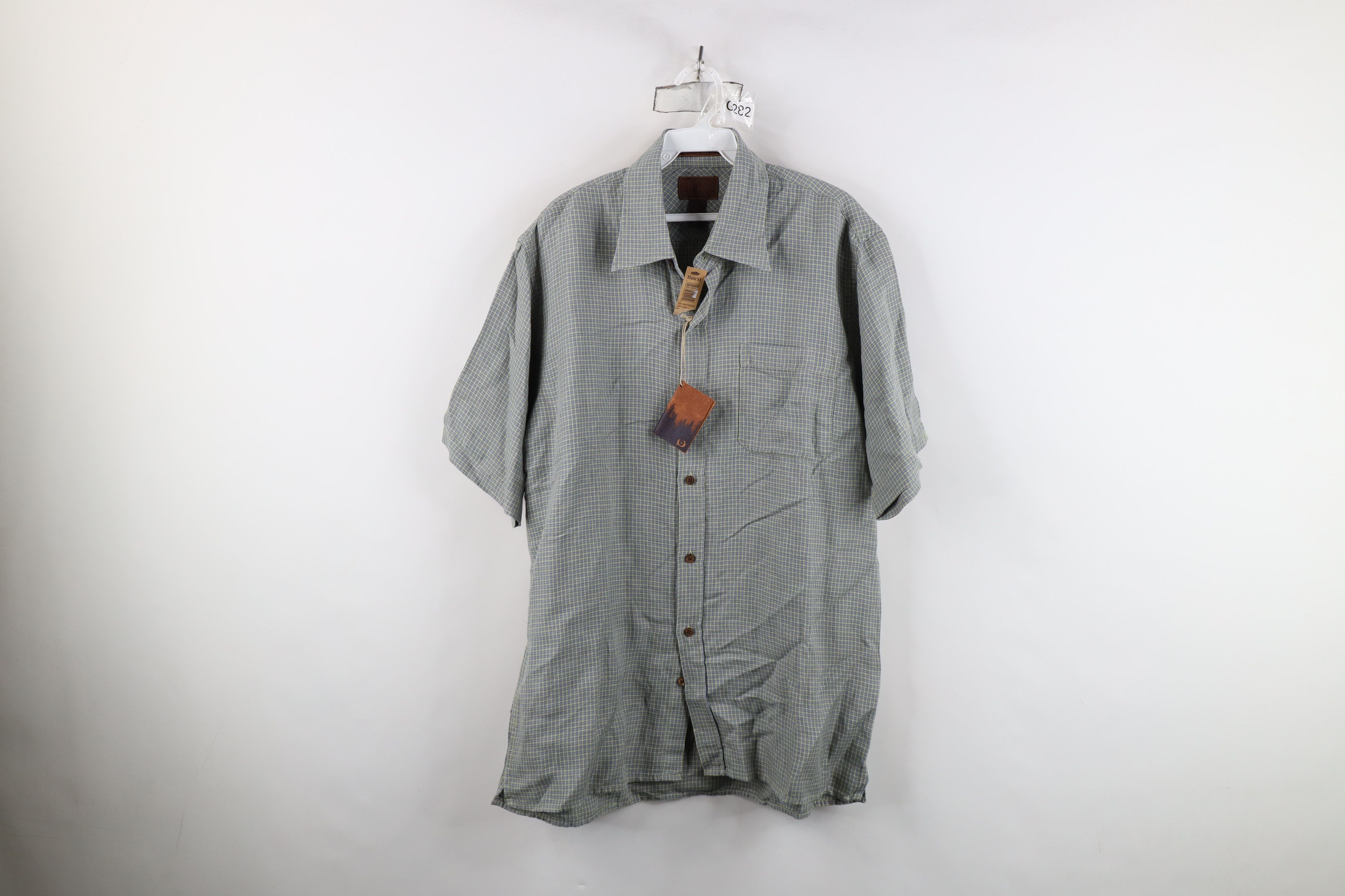 Born New Born Bamboo Short Sleeve Collared Button Shirt Plaid Size US M / EU 48-50 / 2 - 1 Thumbnail