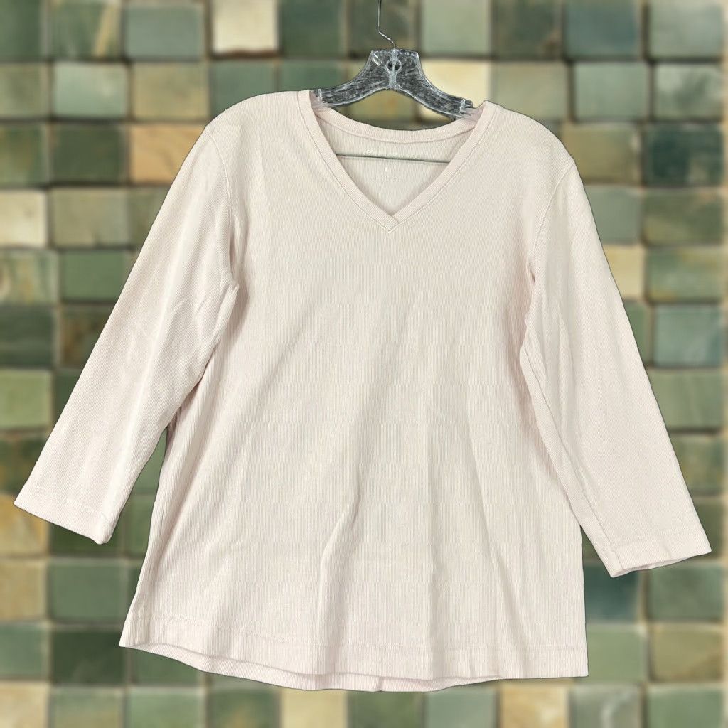 Eddie Bauer VINTAGE? Wait: Eddie Bauer Pink Blouse Women L V-Neck Blouse Women Adult Large Pink V-Neck Eddie Bauer Womens L Size L / US 10 / IT 46 - 1 Thumbnail