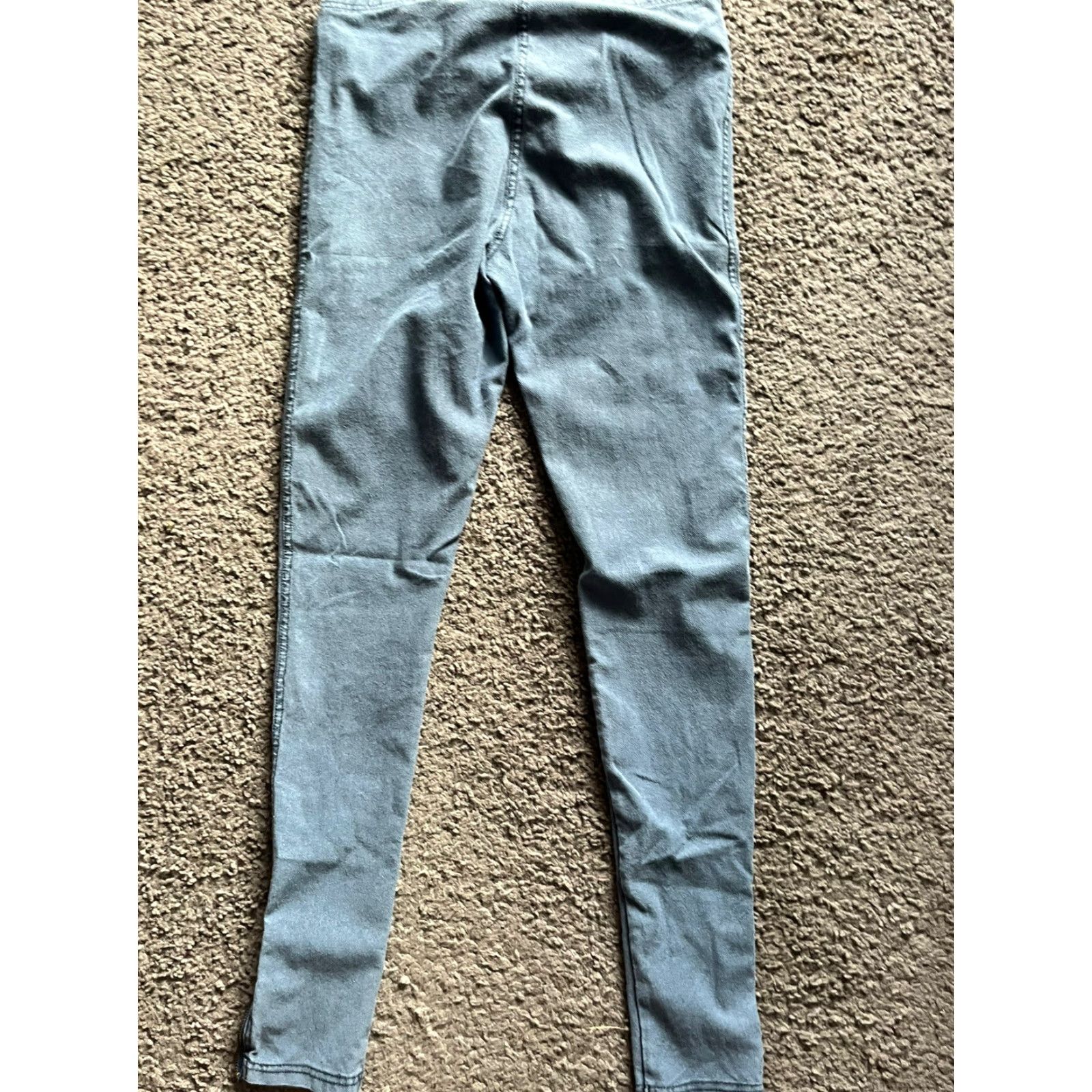 H&M H&M Leggings zip ankle Small Blue Solid waist Size 28" / US 6 / IT 42 - 3 Thumbnail