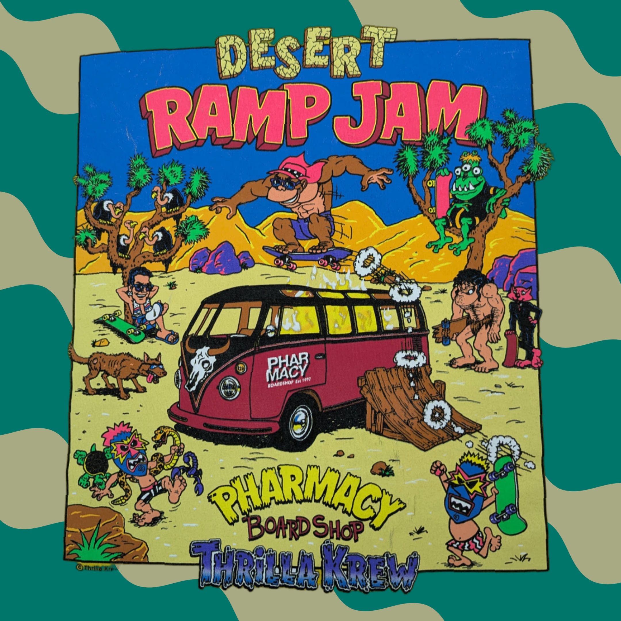 Krewe Pharmacy T-Shirt Desert Ramp Jam Yellow 2XL Mens Crew Neck Short Sleeve Size US XXL / EU 58 / 5 - 1 Thumbnail