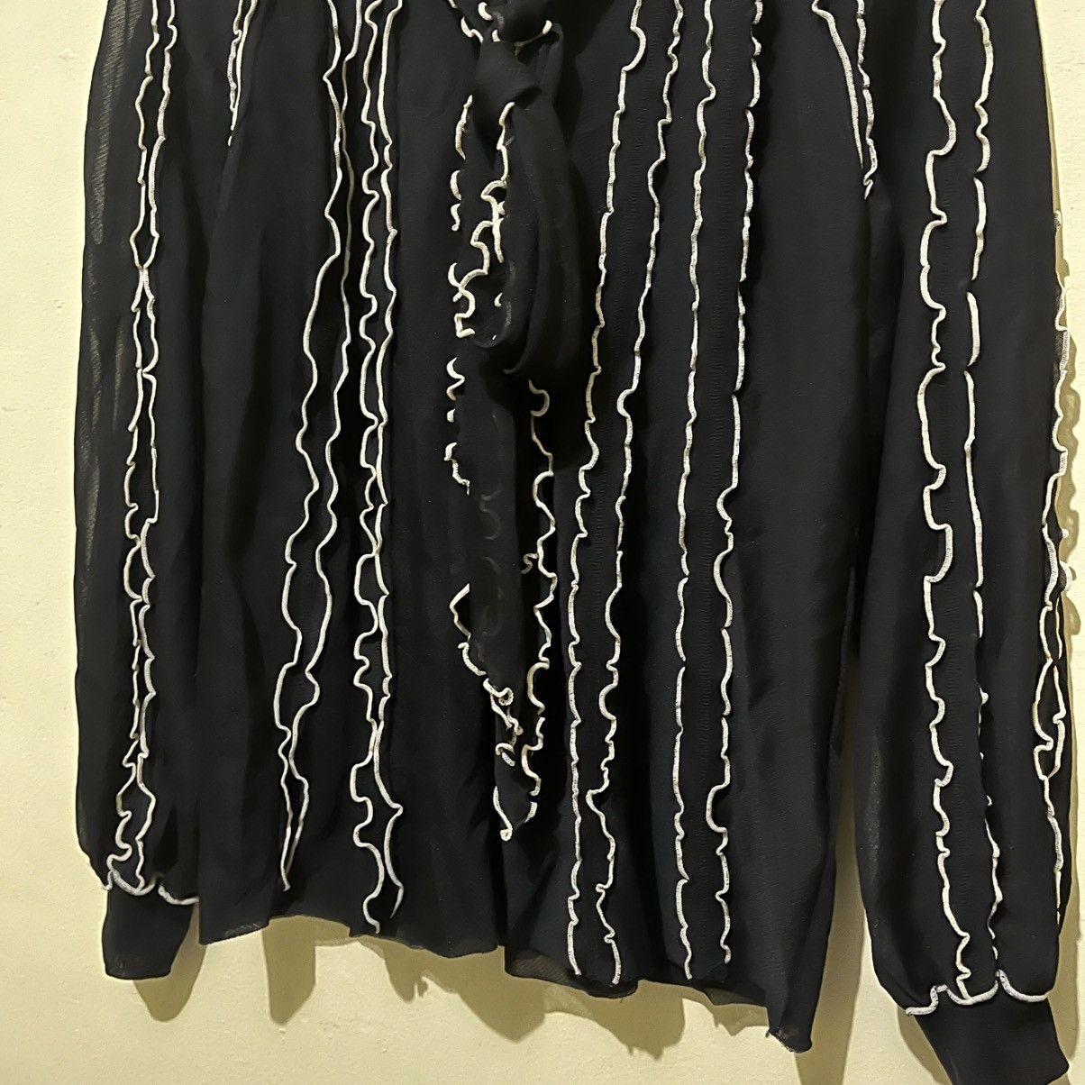 Vivienne Tam VIVIENNE TAM - MESH NETTING RUFFLE MERROW STITCHING L/S Size XS / US 0-2 / IT 36-38 - 6 Thumbnail