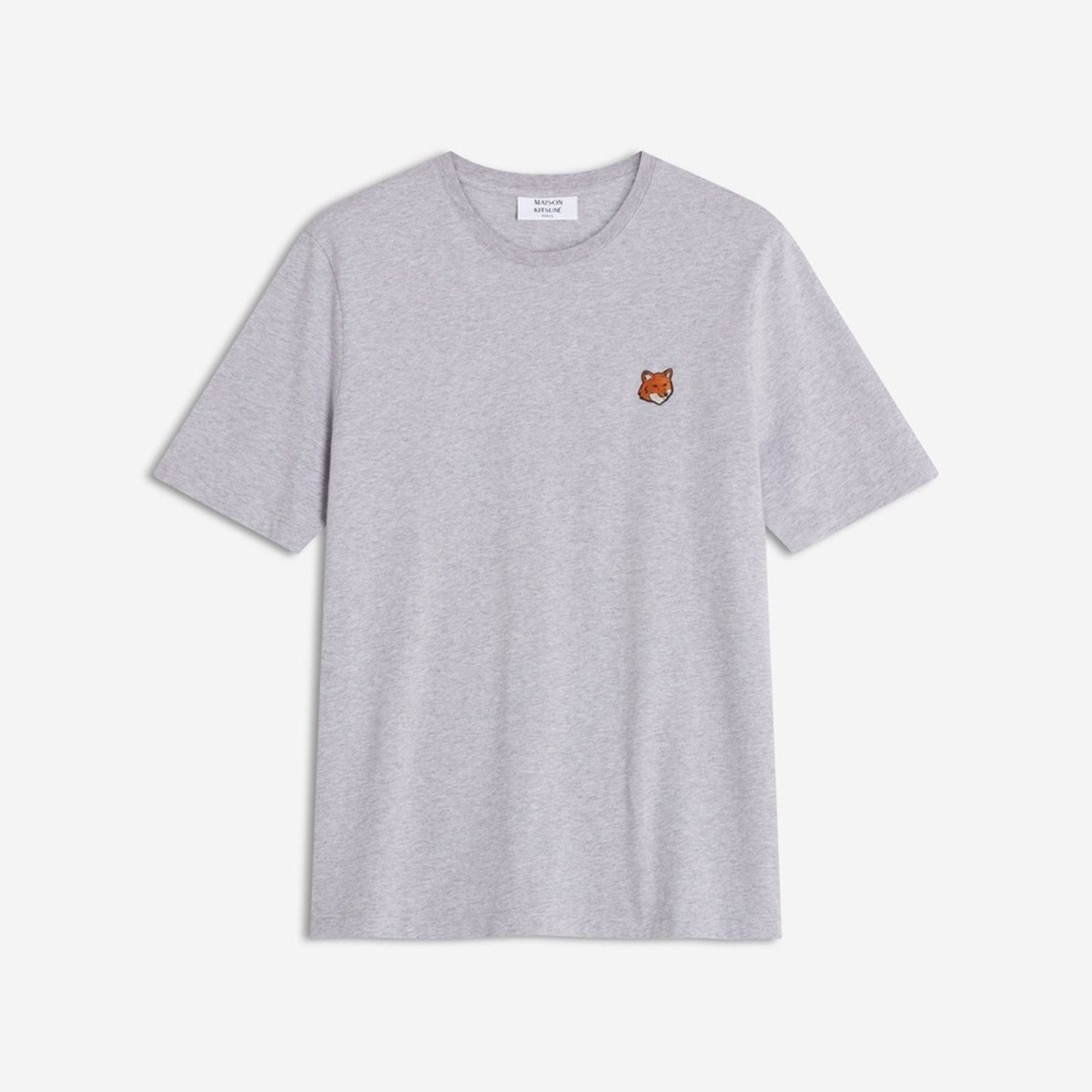 Maison Kitsune MAISON KITSUNE Gray Short Sleeve Tee Fox head patch Paris XS Size XS / US 0-2 / IT 36-38 - 1 Thumbnail