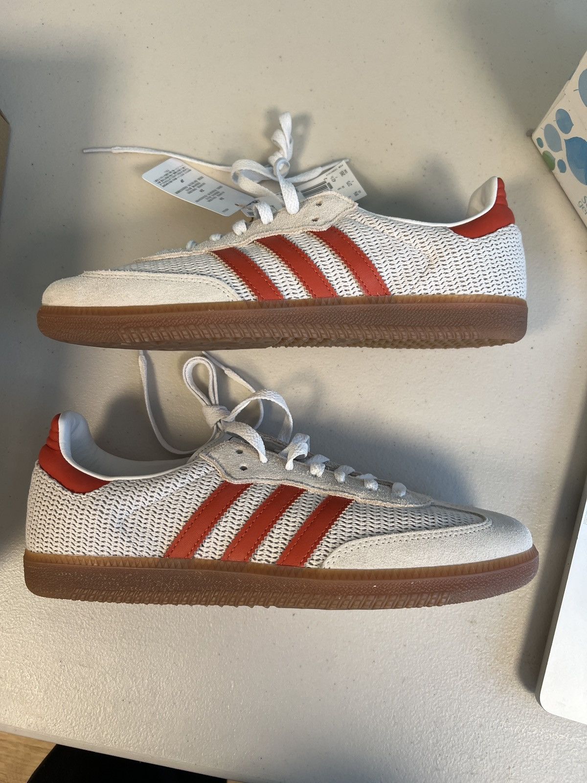 Adidas Adidas Samba Red and White Gum sole Size US 9.5 / EU 42-43 - 1 Thumbnail