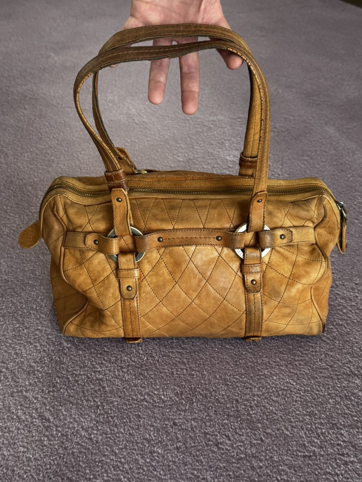 Bally Bally Leather Faded Luxury Designer Y2K Handle Bag Size ONE SIZE - 1 Thumbnail