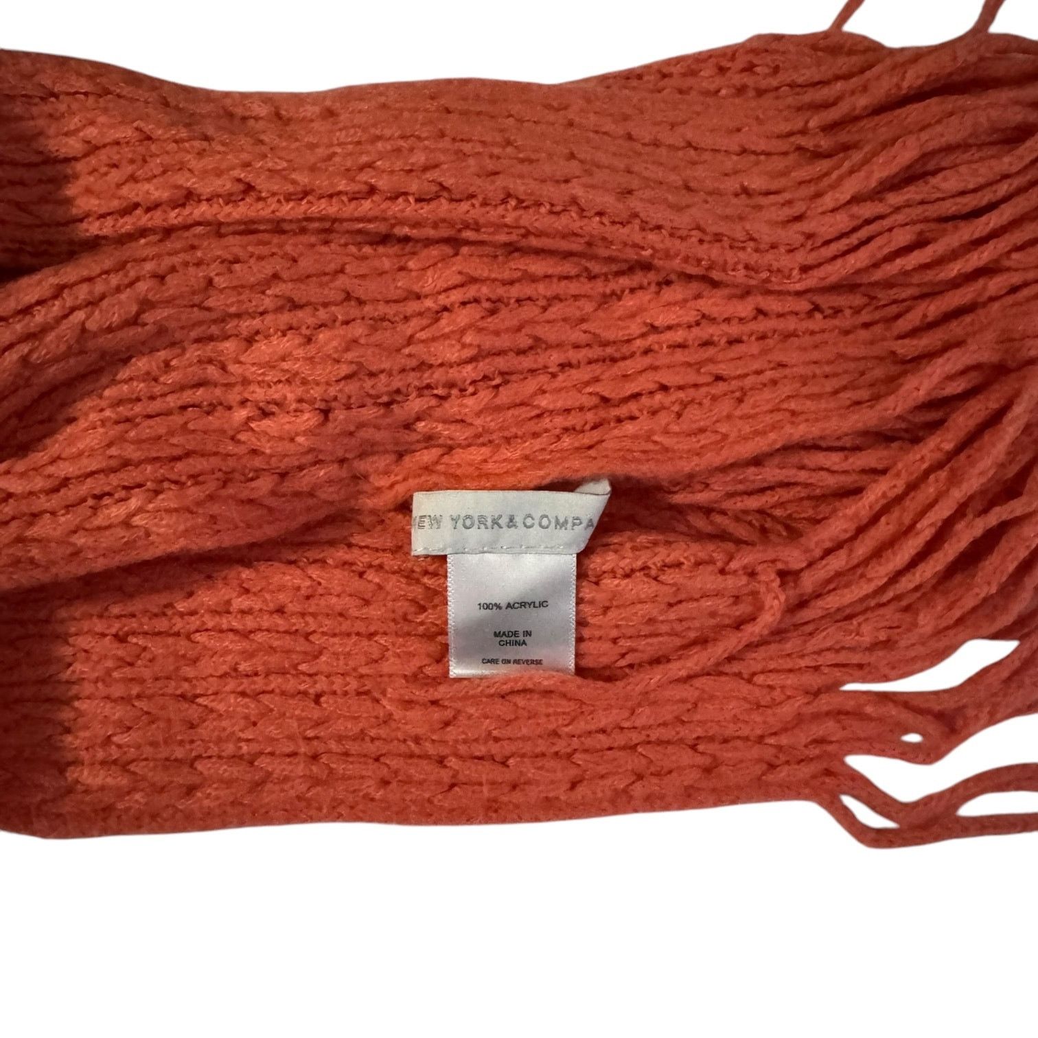 Other New York & Company Women’s Peach Colored Tasseled Scarf Size ONE SIZE - 2 Thumbnail