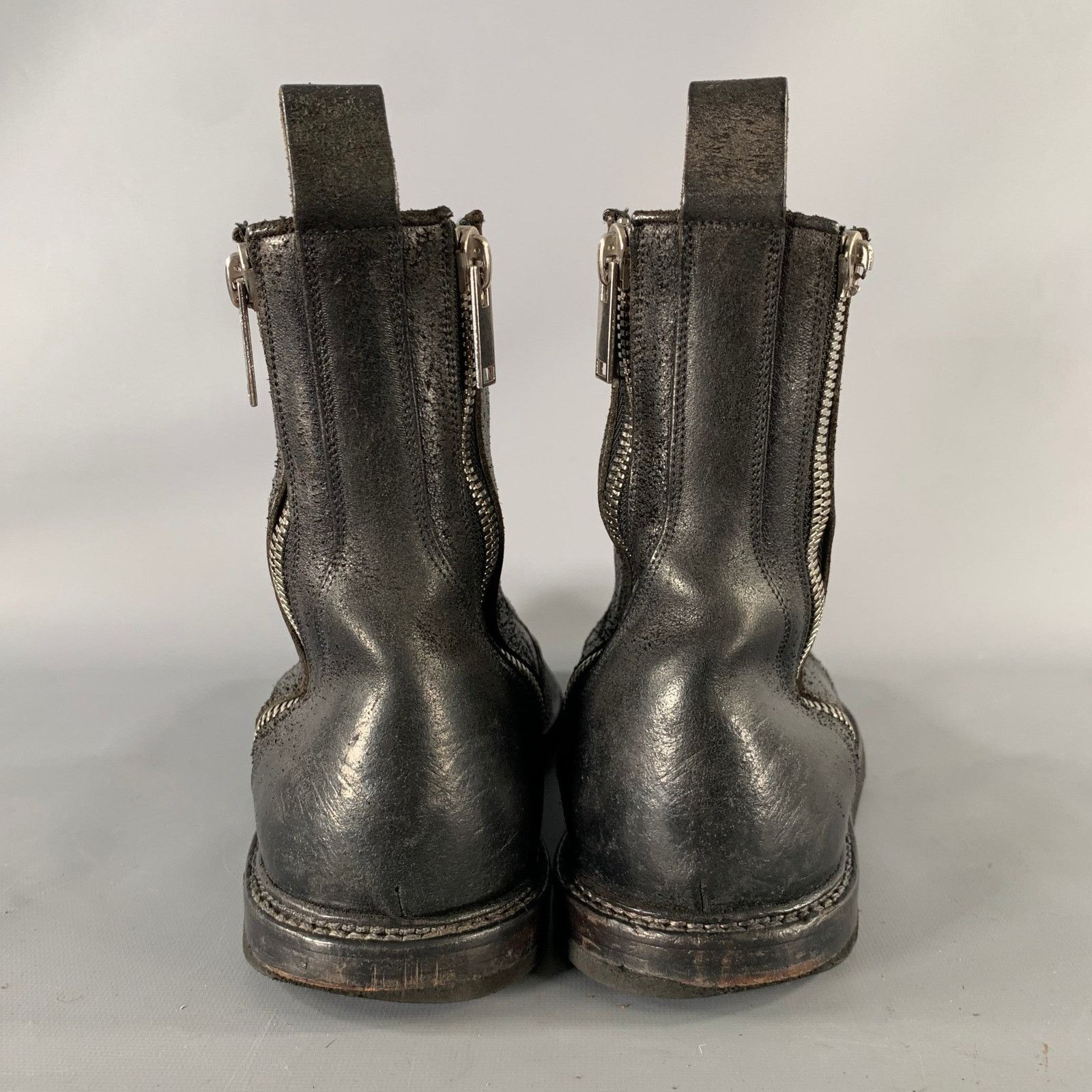 Other SEI OTTO Size 10 Black Solid Leather Chelsea Boots Size US 10 / EU 43 - 3 Thumbnail