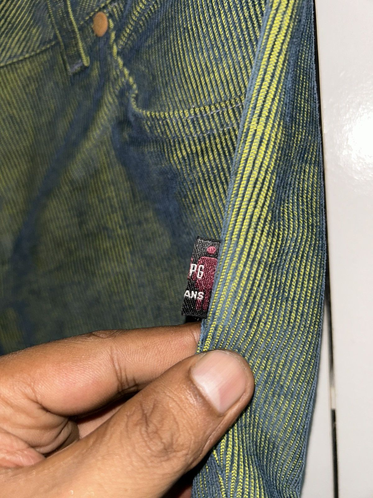 Jean Paul Gaultier JPG Jeans by Gaultier Two Tone Corduroy Ribbed Bootcut Size US 30 / EU 46 - 13 Thumbnail