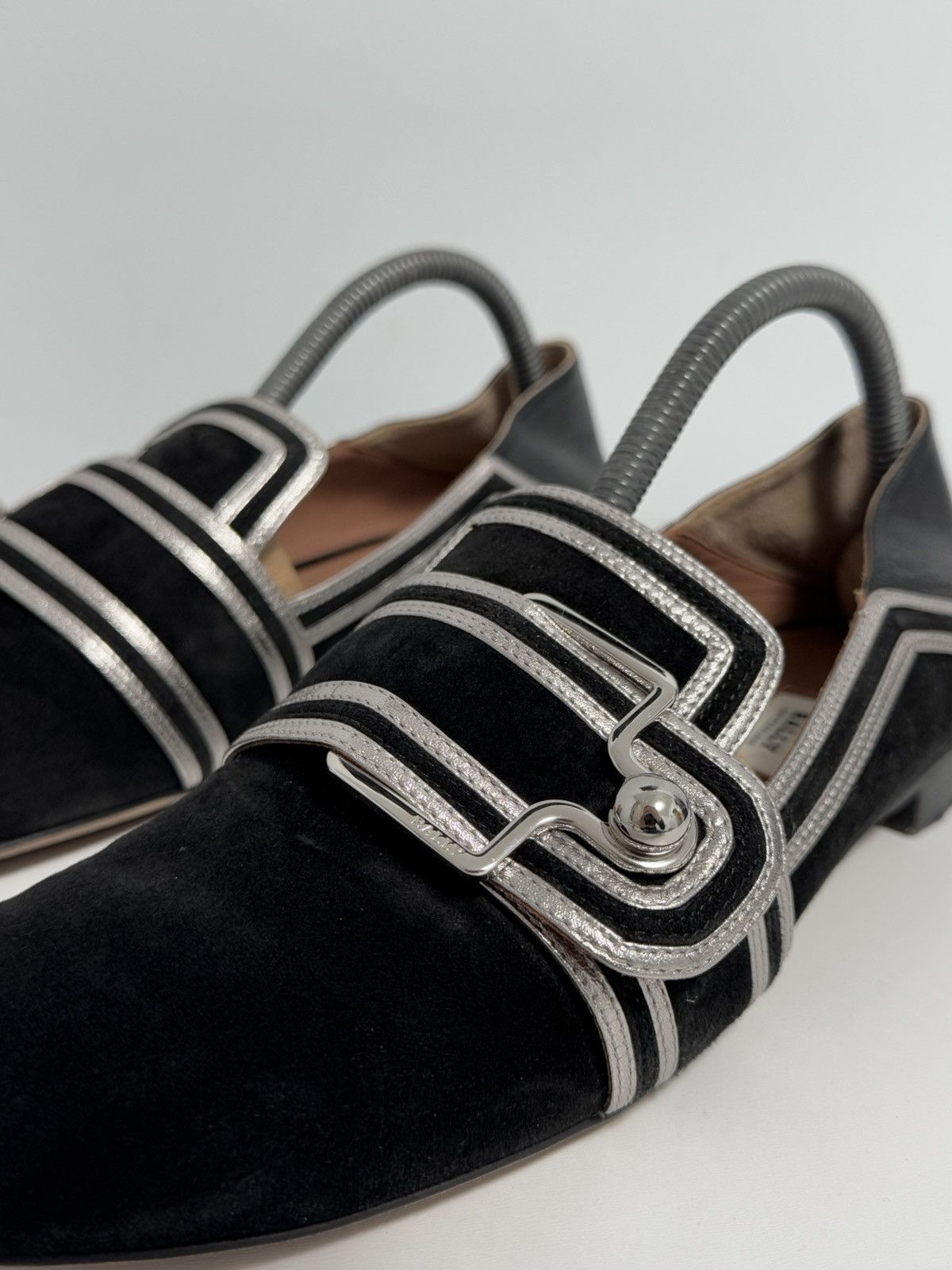 Bally Bally Maelle Black Leather and Suede Loafers Size US 9 / IT 39 - 3 Thumbnail