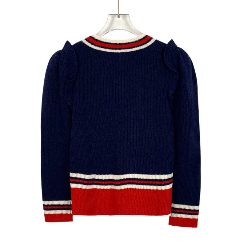 Gucci Gucci Color-blocked lace wool knitted cardigan sweater 2502 Size US M / EU 48-50 / 2 - 2 Thumbnail