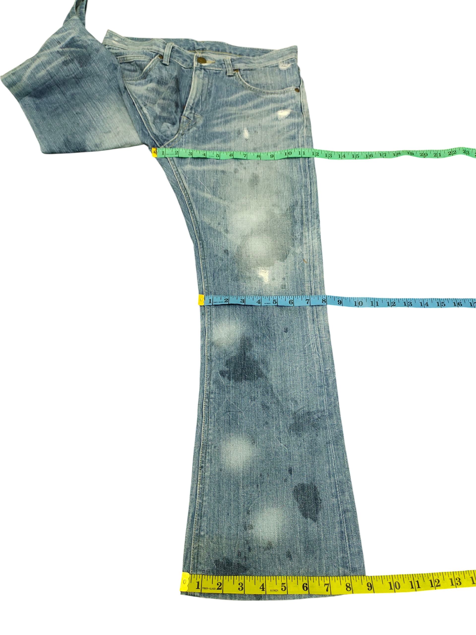 Comme des Garcons × Undercover Vintage Lee Rider Distress Faded Denim Jeans Grunge Size US 31 - 17 Thumbnail