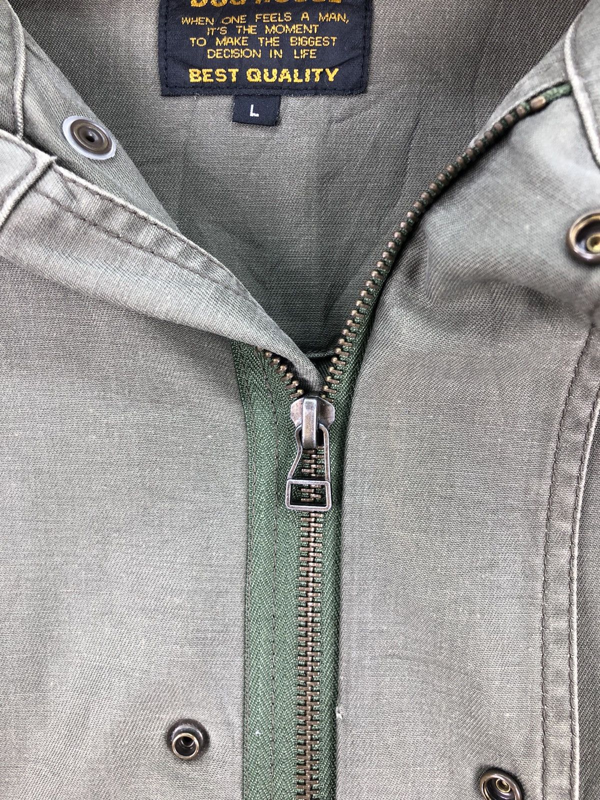 Japanese Brand × Vintage Vintage Military Dog House Olive Green Parka Jacket Size US L / EU 52-54 / 3 - 12 Thumbnail