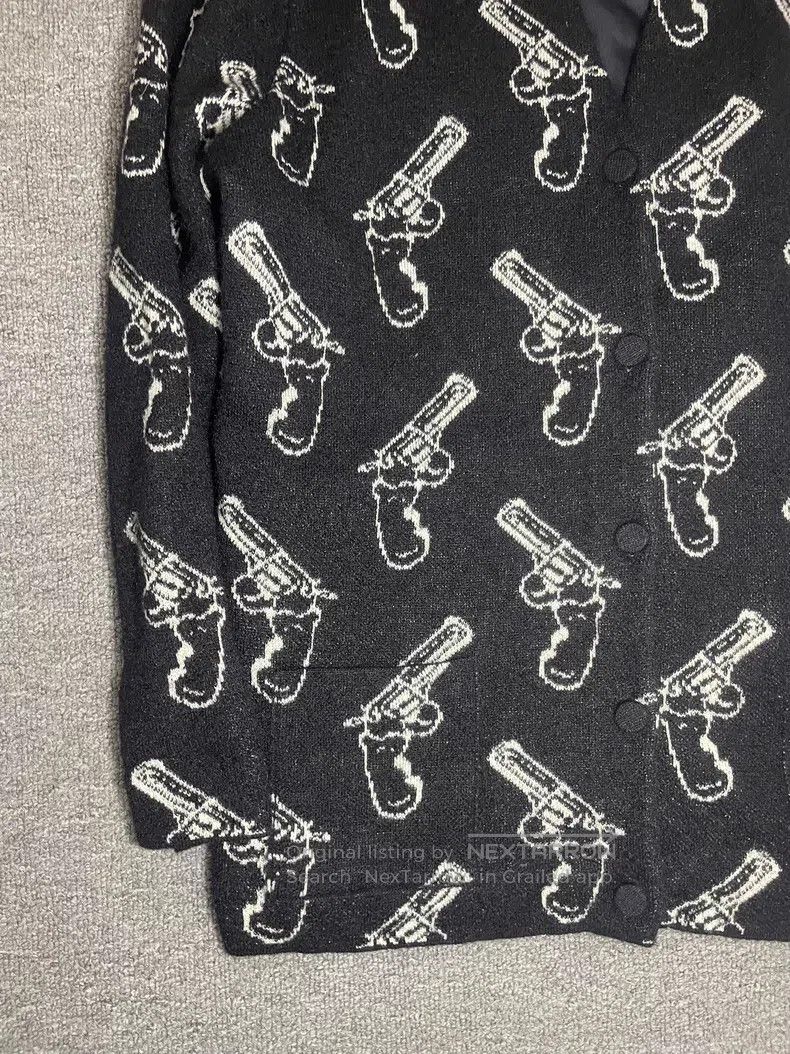 Saint Laurent Paris Revolver Wool Cardigan