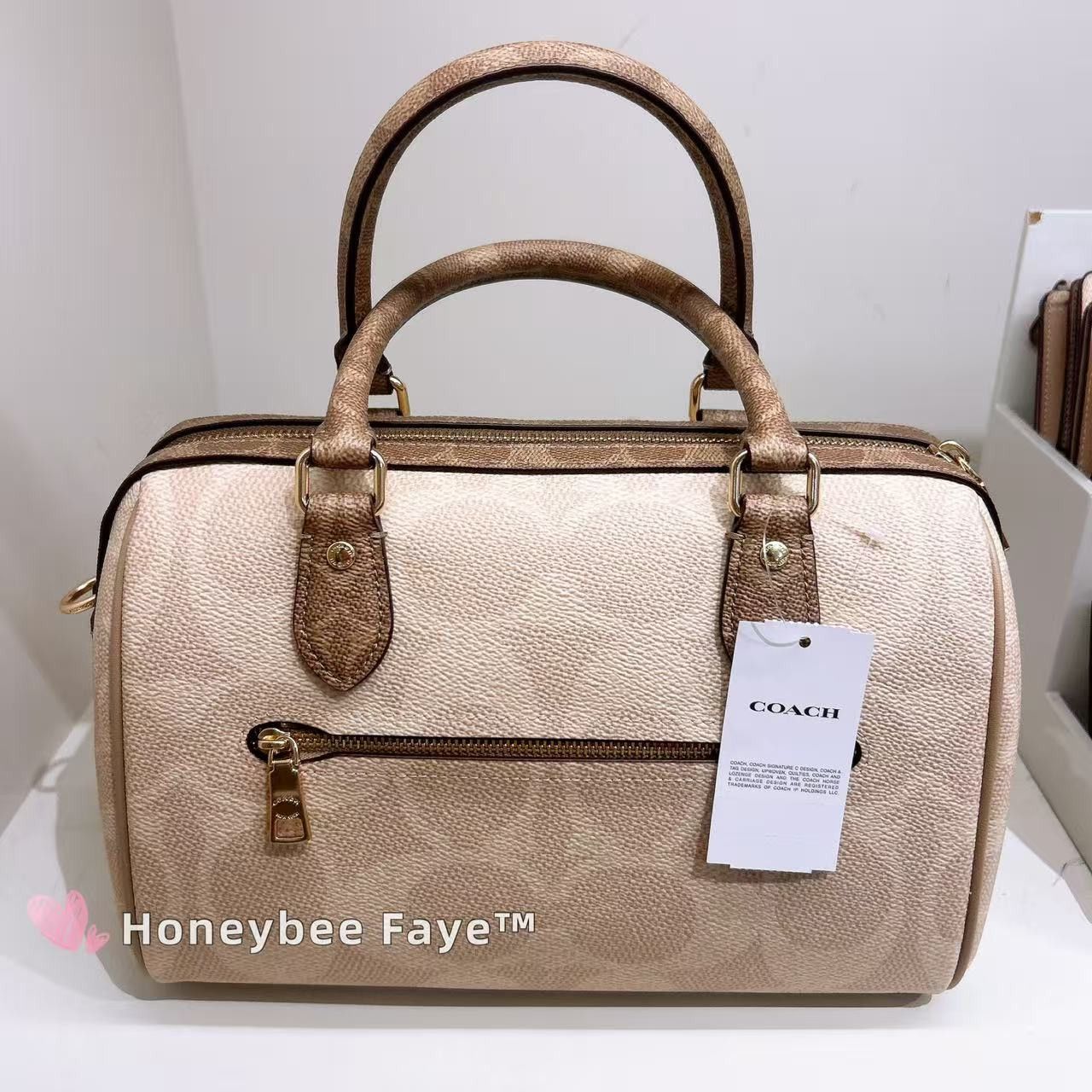 Coach Rowan Satchel Bag In Blocked Signature Canvas CY679 Size ONE SIZE - 4 Thumbnail