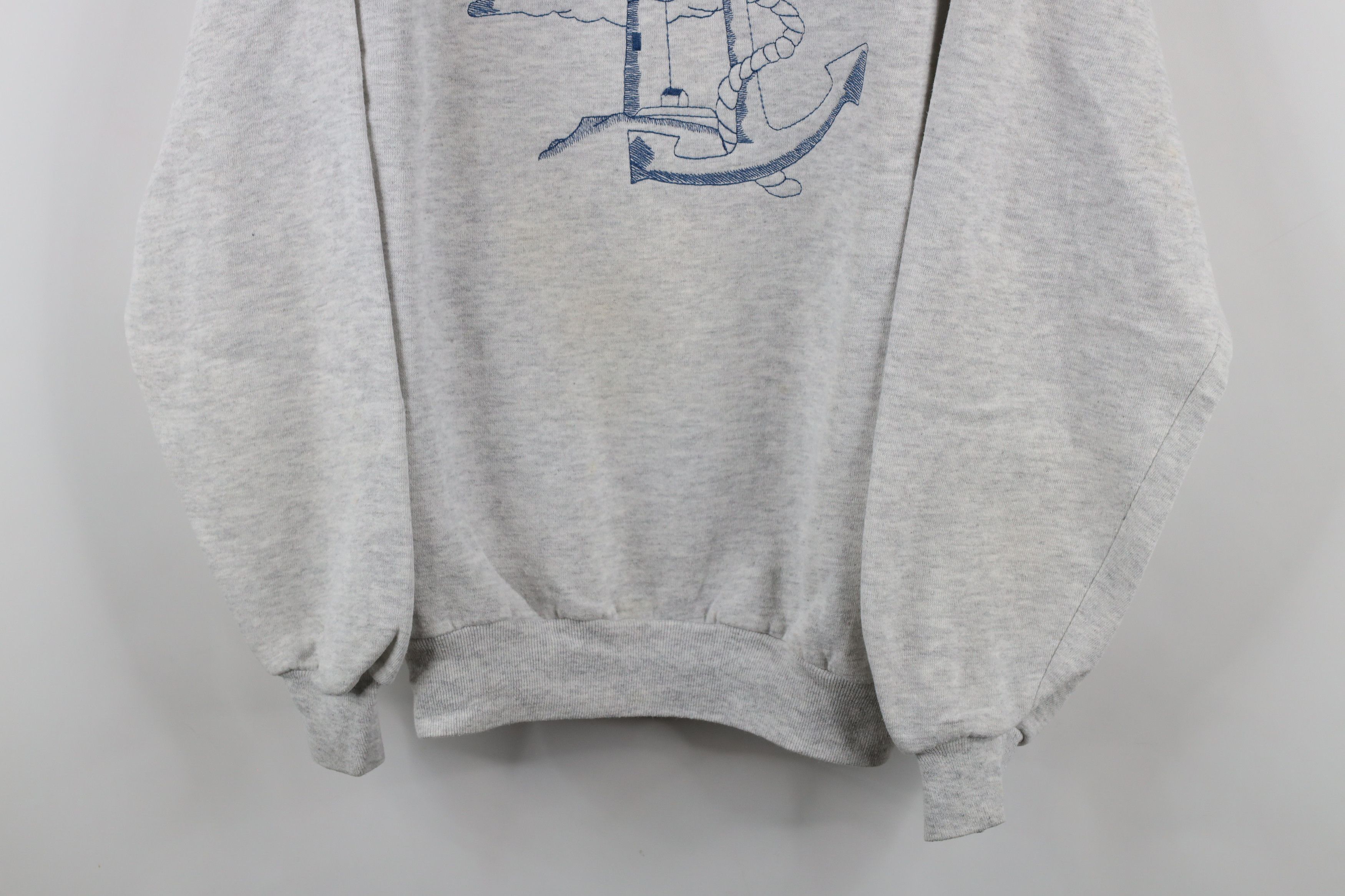Vintage Vintage 90s Streetwear Lakes Michigan Sweatshirt Gray USA Size US L / EU 52-54 / 3 - 3 Thumbnail