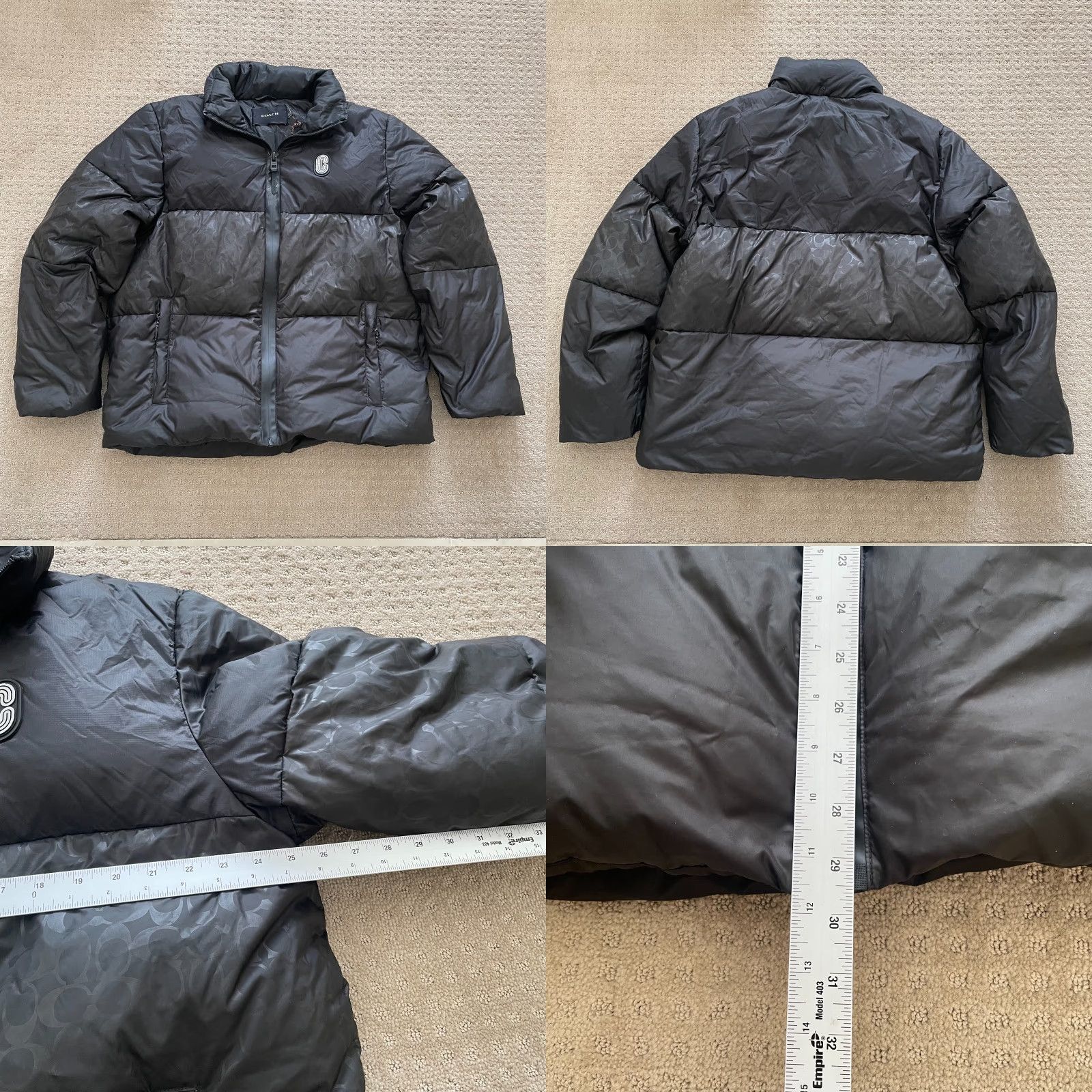 Coach Coach Monogram ColorBlock Puffer Down Jacket Men 2XL Black Designer NWOT Jacket Mens Size US XXL / EU 58 / 5 - 8 Thumbnail