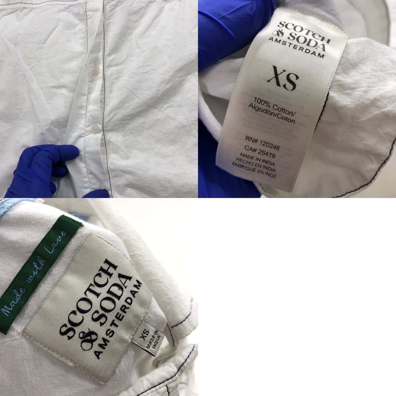 Scotch & Soda Scotch & Soda Shirt XS White Cotton Long Sleeve Button-Up Women's Cropped Shirt XS White Size XS / US 0-2 / IT 36-38 - 8 Thumbnail