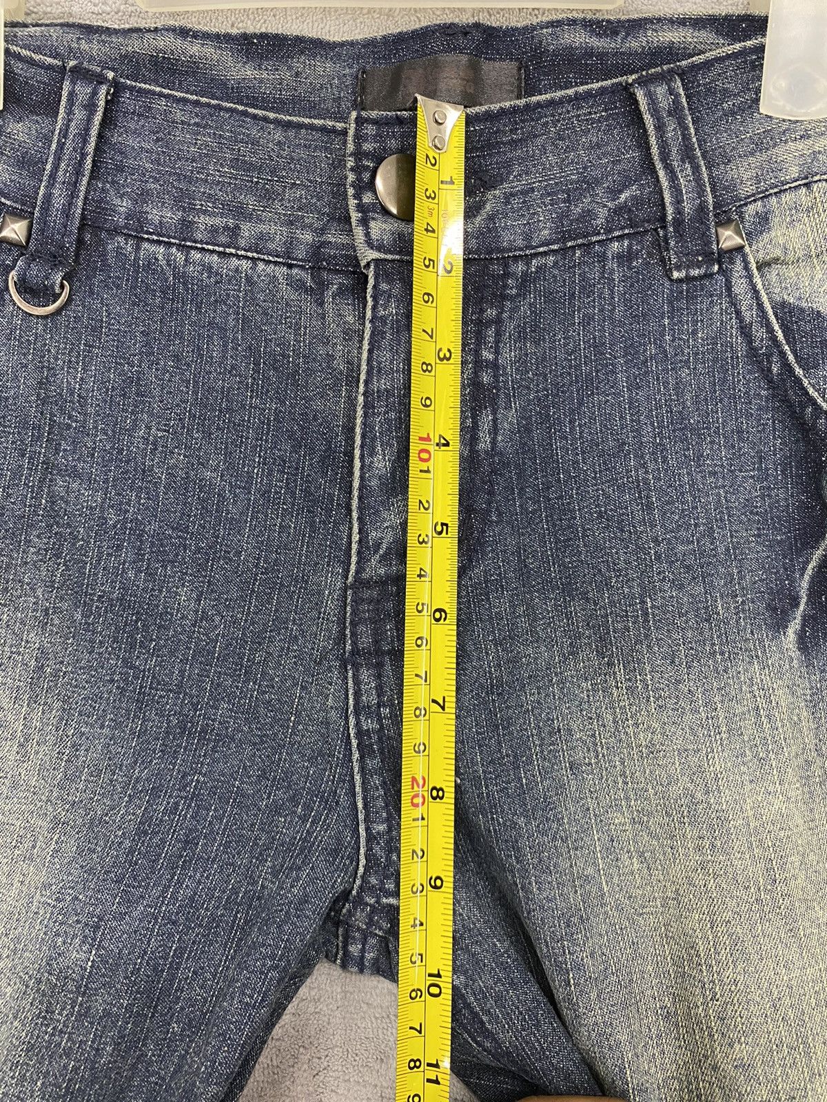 Japanese Brand Black Baccara Distressed Bondage Denim Flared Size US 35 - 11 Thumbnail