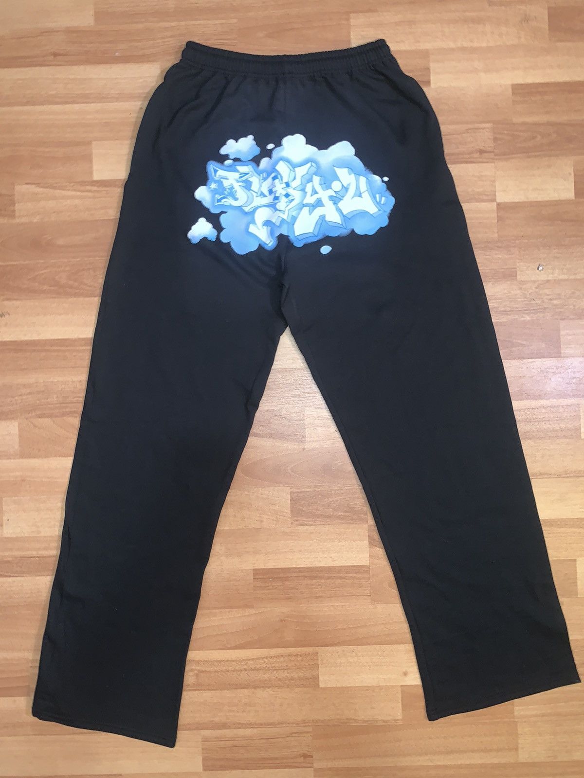 Blue Fuck You Graffiti Sweatpants