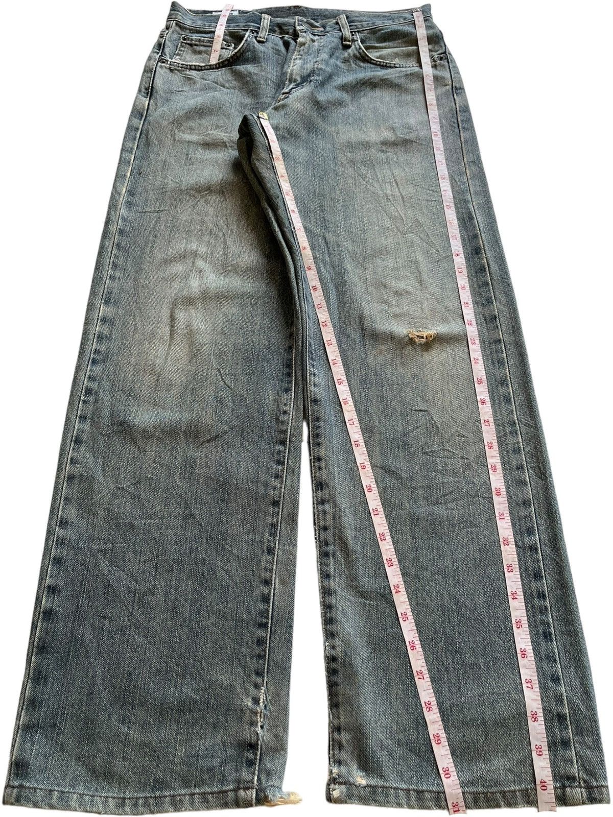 Edwin × Japanese Brand Vintage Japanese Edwin Mud Wash Distressed Baggy Jeans Size US 31 - 12 Thumbnail