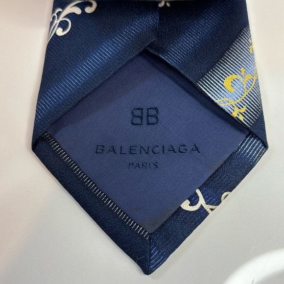 Balenciaga Balenciaga Paris Pour Homme Men’s OS 100% Silk Necktie Tie Size ONE SIZE - 2 Thumbnail
