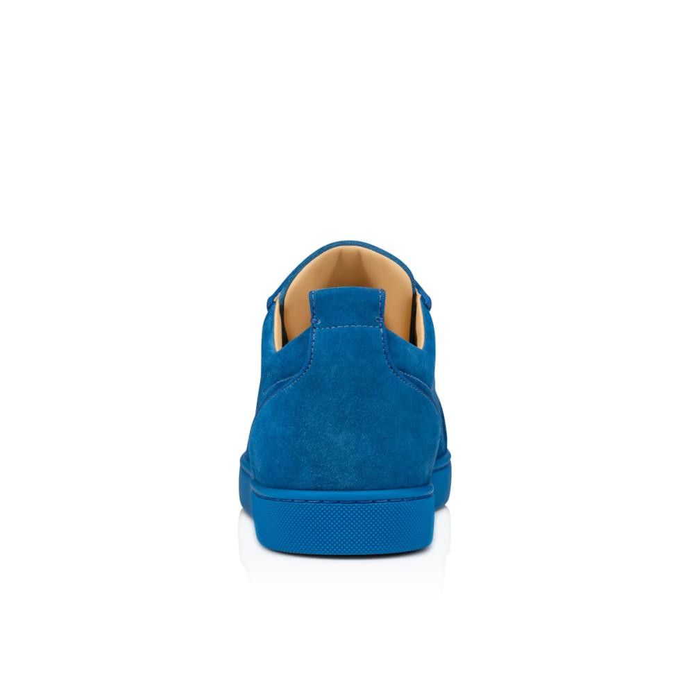 Christian Louboutin o1s1wg110125 Luis Junior Spikes Suede Sneakers in Blue Size US 8 / EU 41 - 3 Thumbnail