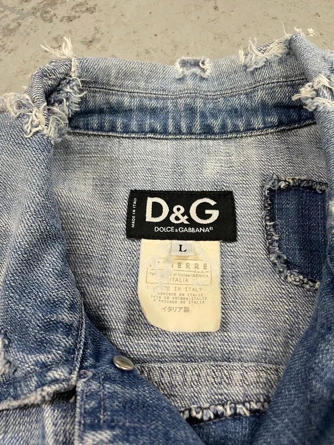 Dolce & Gabbana Dolce & Gabbana Destroyed Denim Jacket Size US M / EU 48-50 / 2 - 12 Thumbnail