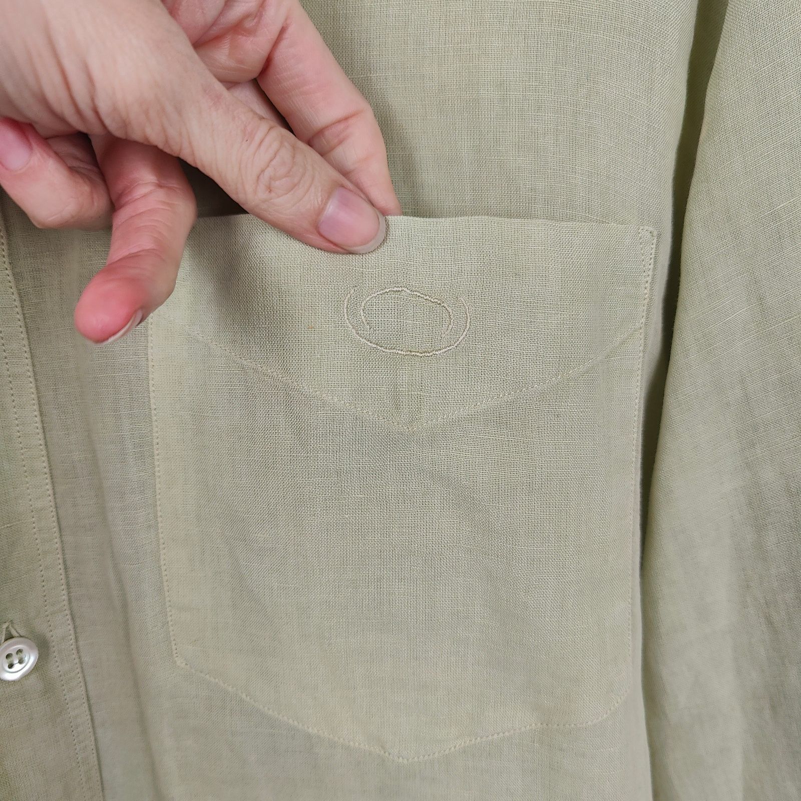Other Fly3 Linen Blend Down Up Shirt Mens Large Light Green Size US L / EU 52-54 / 3 - 2 Thumbnail