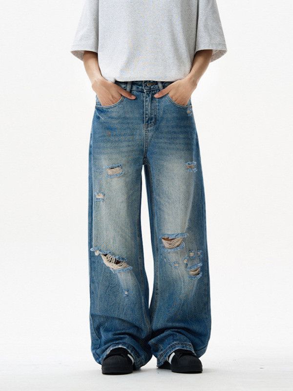Vintage Retro high street washed ripped jeans Size US 32 / EU 48 - 5 Thumbnail