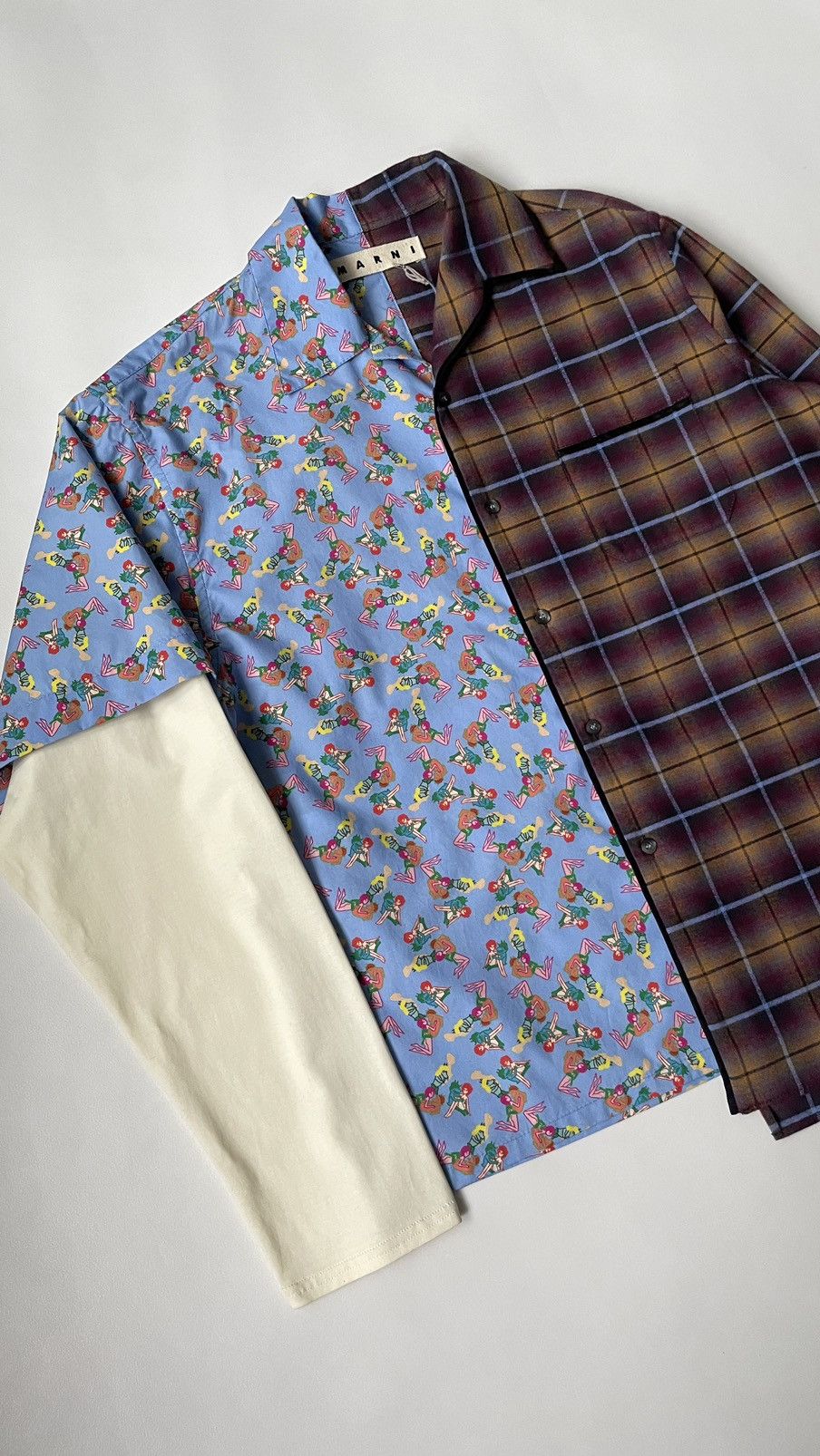 Marni A/W 22 Split Print Camp Collar Shirt Size US M / EU 48-50 / 2 - 5 Thumbnail
