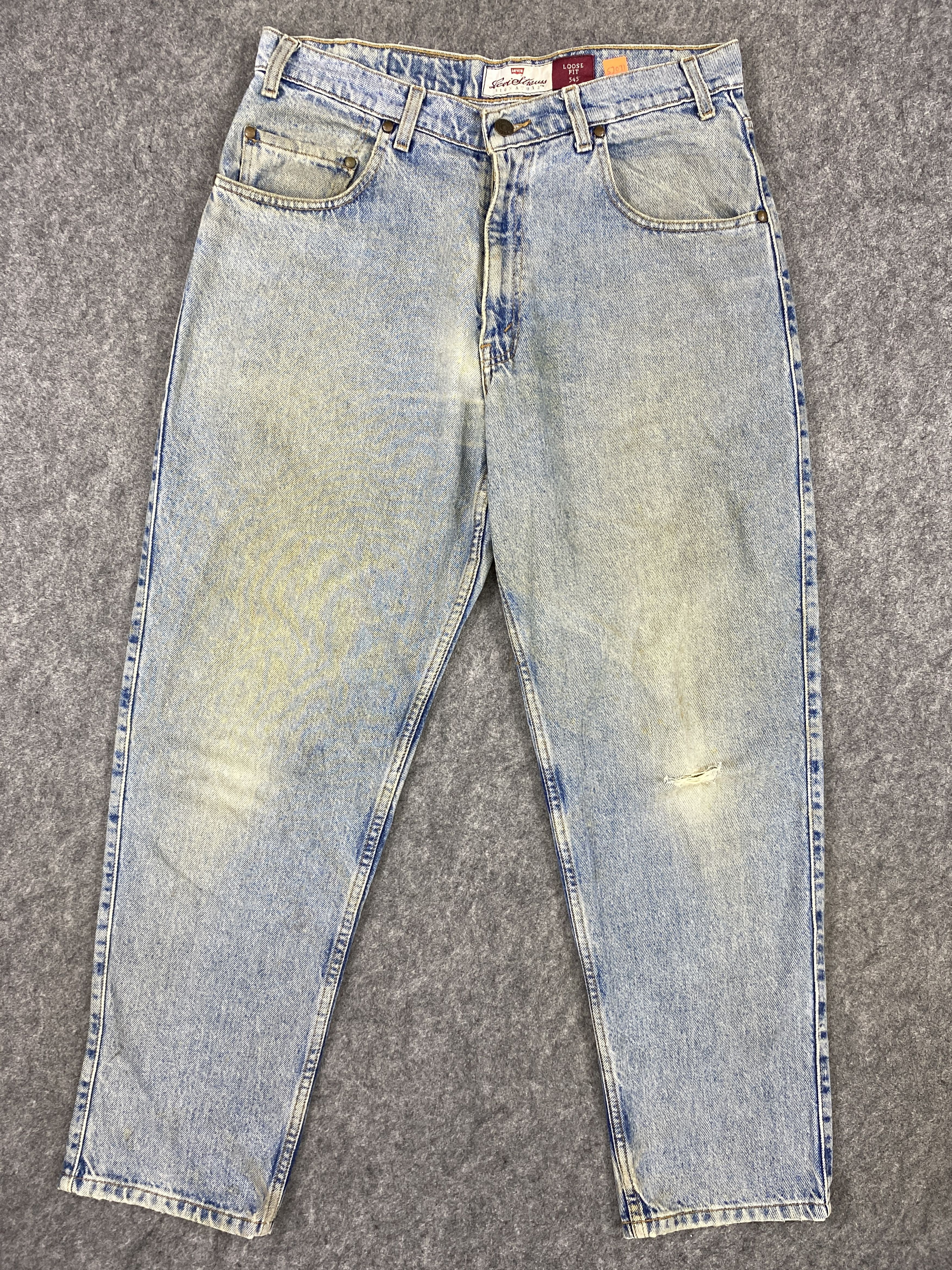 Levi's Dirty Blue Vintage Levi's 545 Loose Fit 33x29.5 Denim SJ071 Size US 33 - 1 Thumbnail