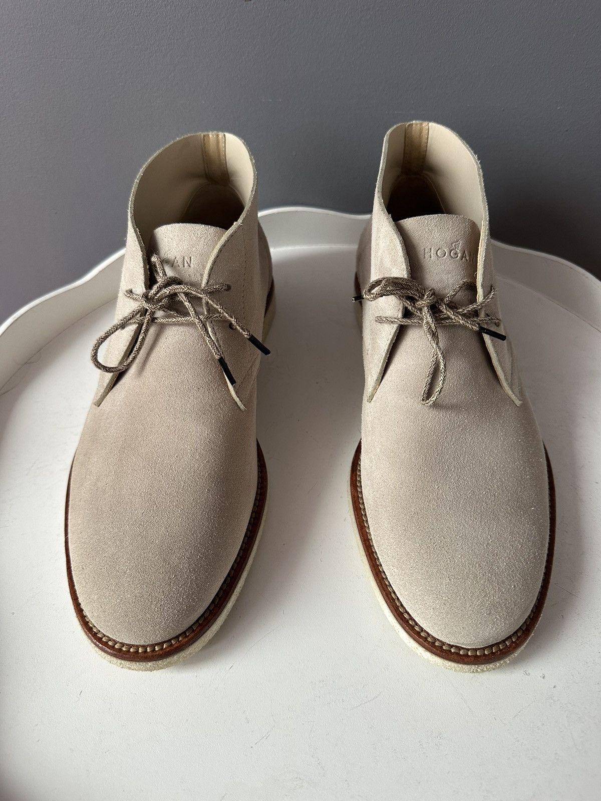Hogan HOGAN ANKLE CHUKKA BOOTS SUEDE SHOESE Size US 7.5 / EU 40-41 - 6 Thumbnail