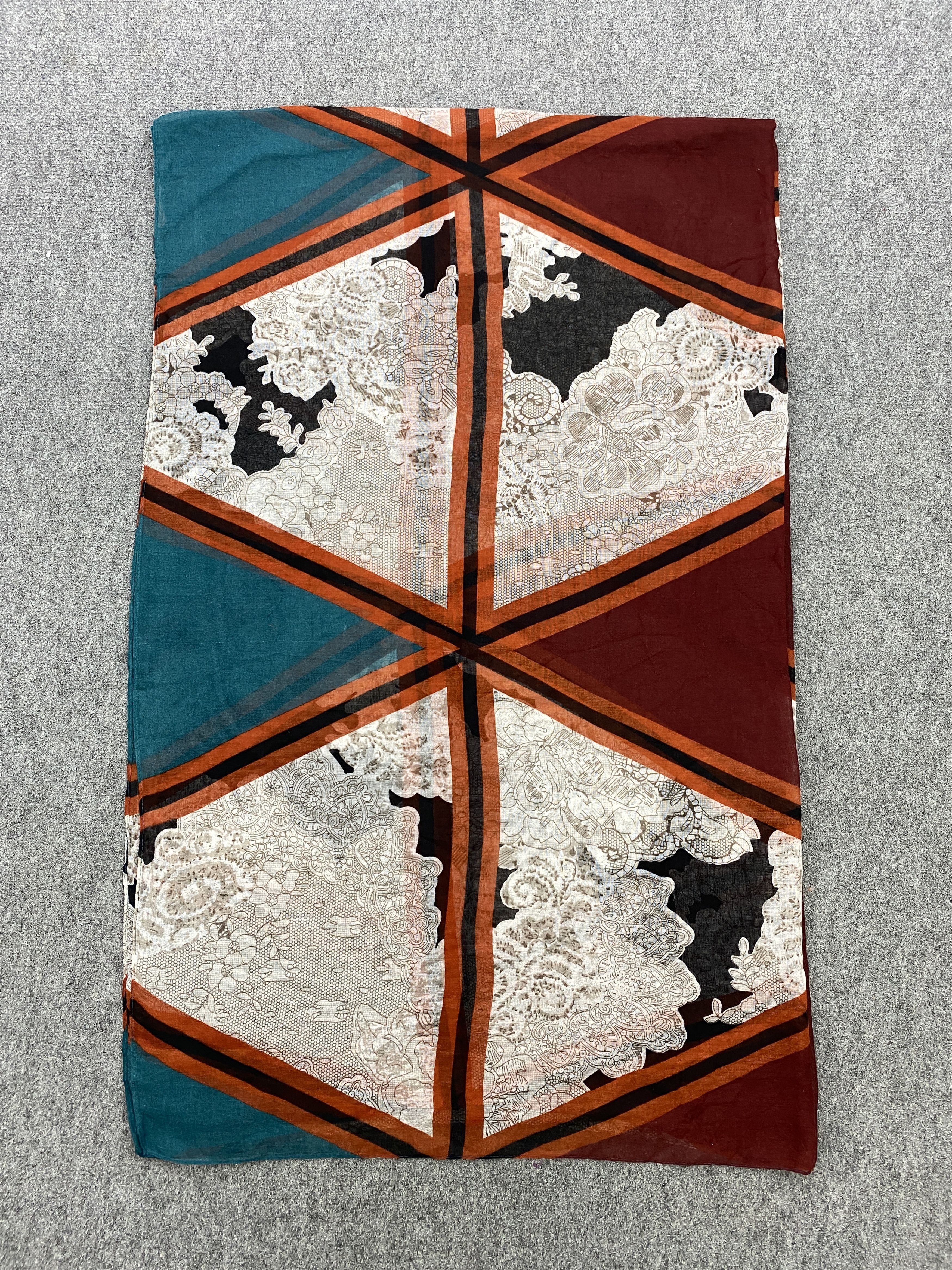 Japanese Brand × Vintage Vintage Japanese Wool Shawl Babushka head Scarf SN0036 Size ONE SIZE - 3 Thumbnail