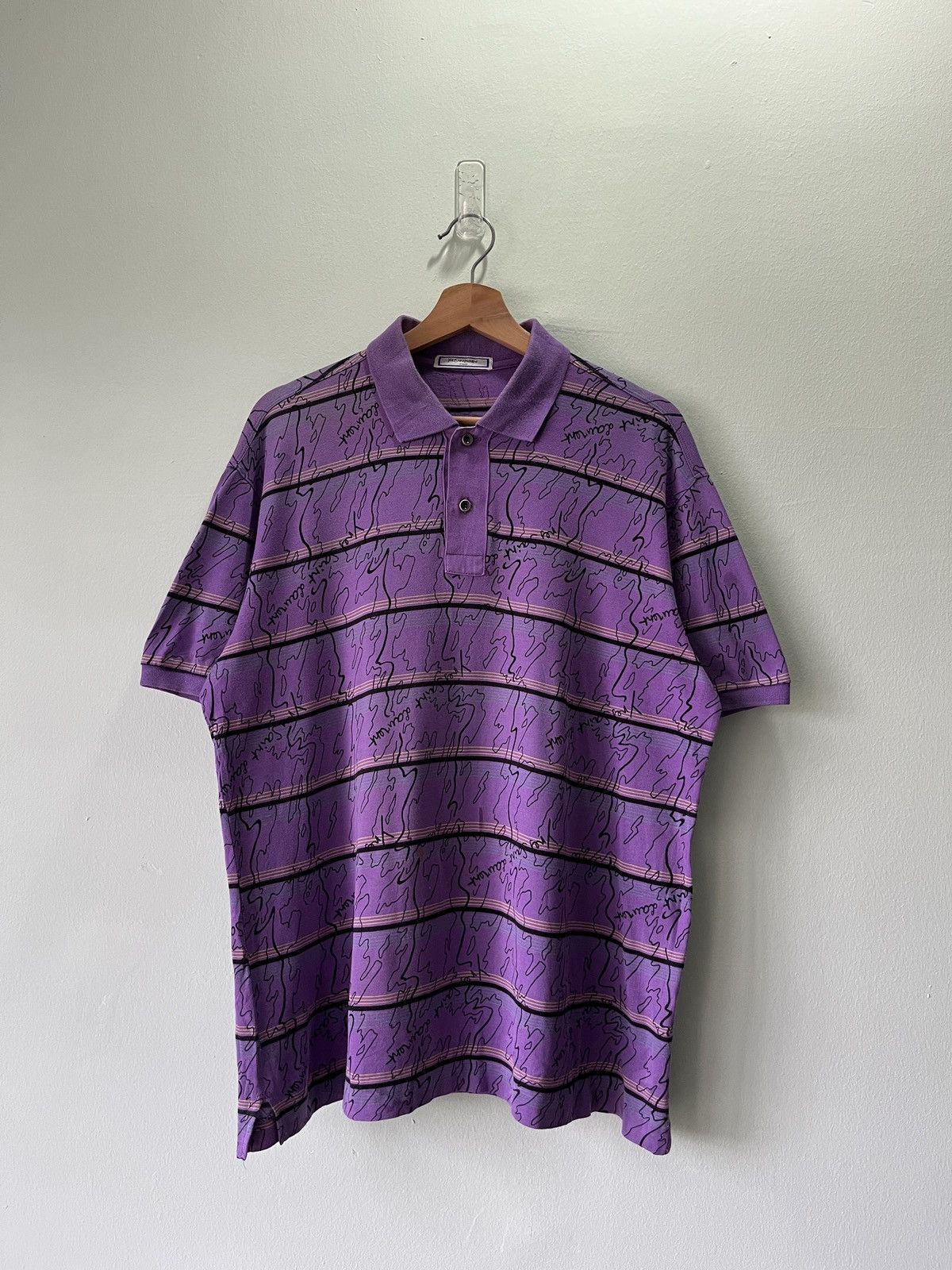 Designer × Saint Laurent Paris × Yves Saint Laurent Yves Saint Laurent Polo Shirt Monogram Size US L / EU 52-54 / 3 - 3 Thumbnail