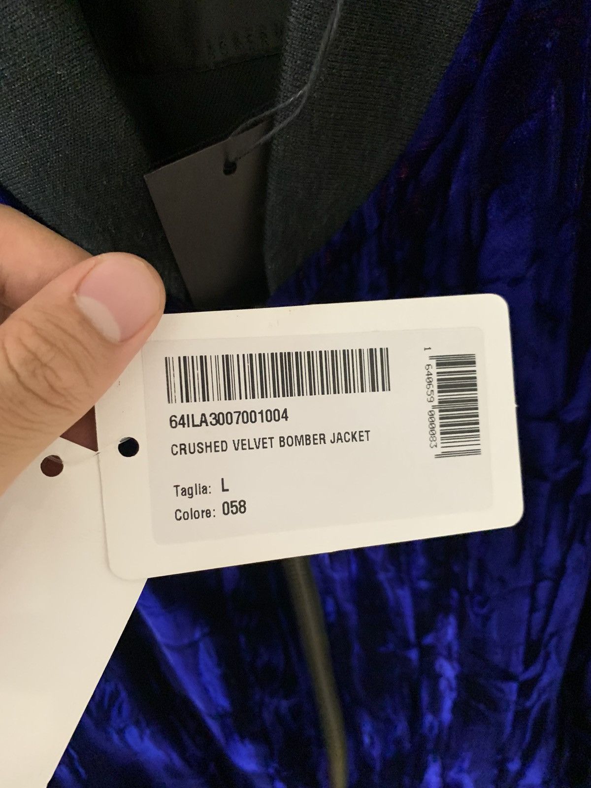Haider Ackermann Haider Ackermann Blue velvet ma-1 bomber jacket Size US L / EU 52-54 / 3 - 6 Thumbnail