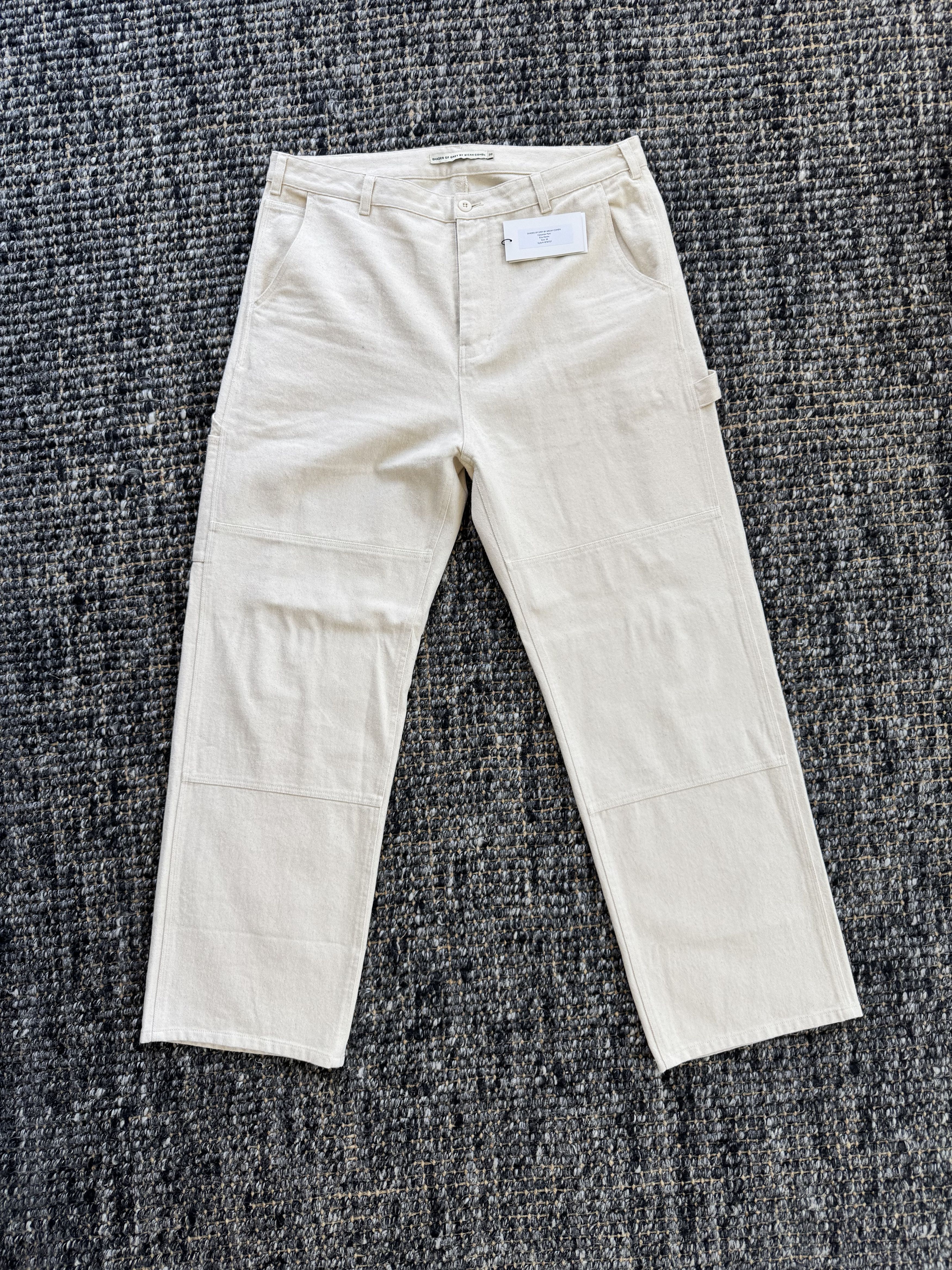 Shades Of Grey Carpenter Pant - Ecru Denim | Size 38 | Style # BTM727 Size US 38 / EU 54 - 1 Thumbnail