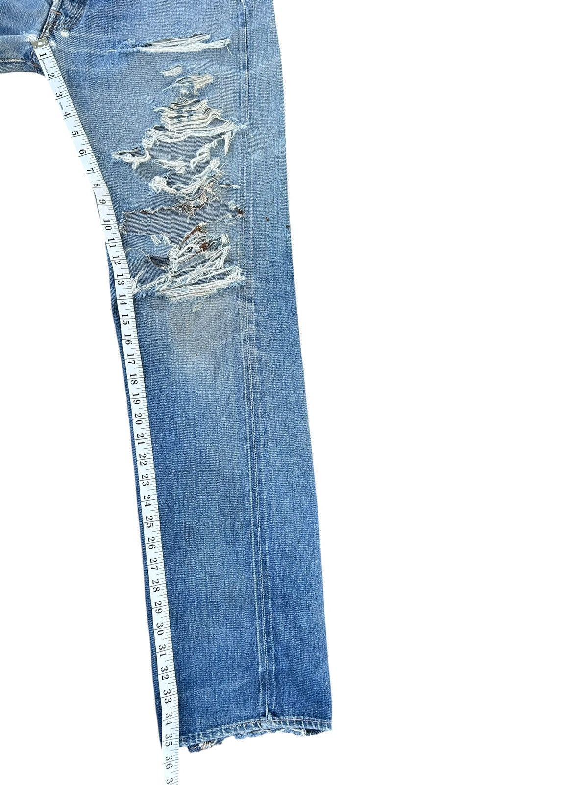 Levi's 60s-70s THRASHED Vintage Levis 6 Big E Denim Jeans Size US 33 - 23 Thumbnail