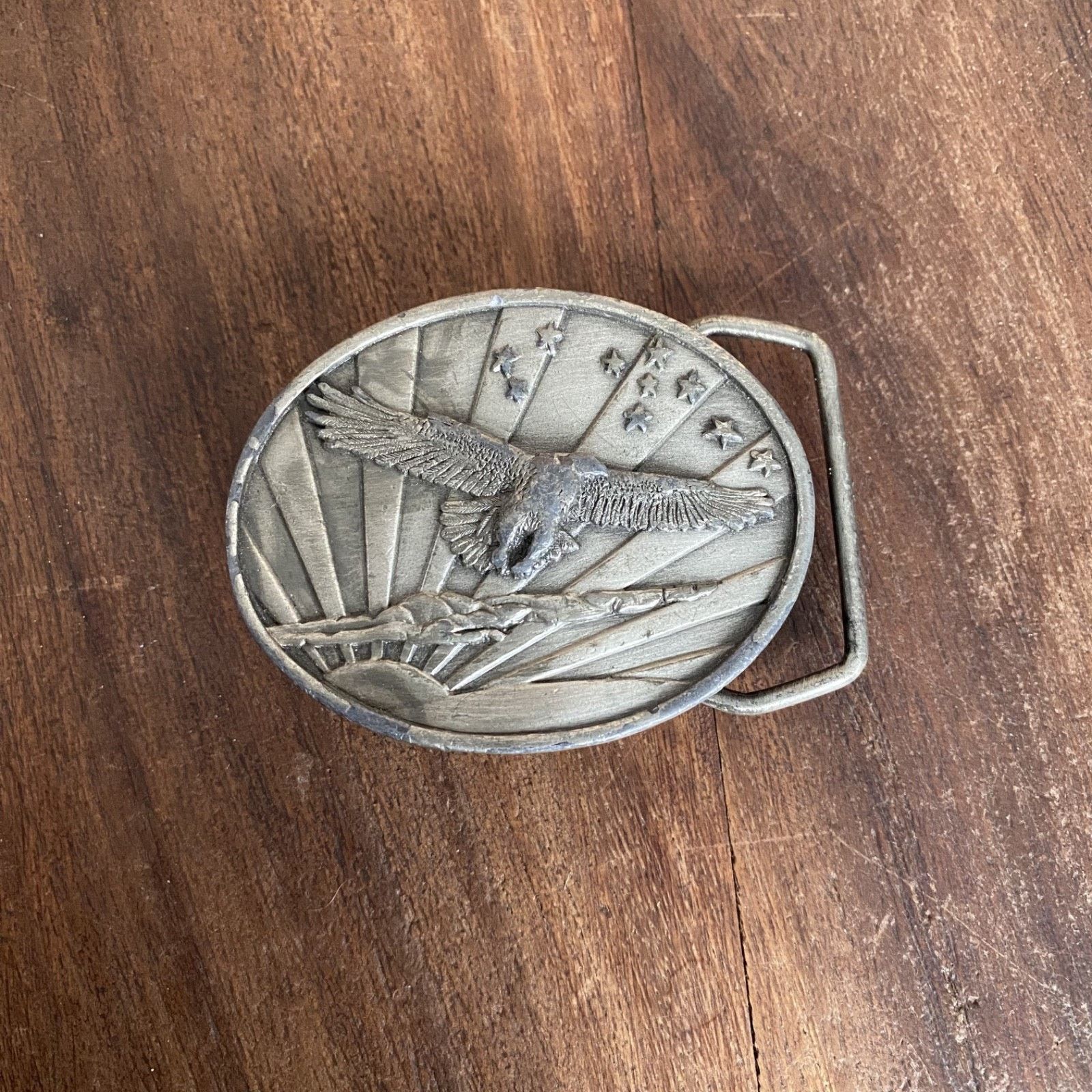 Other Eagle Flying Sky Belt Buckle Bergamot Brass Works USA 84 Vtg Size ONE SIZE - 1 Thumbnail